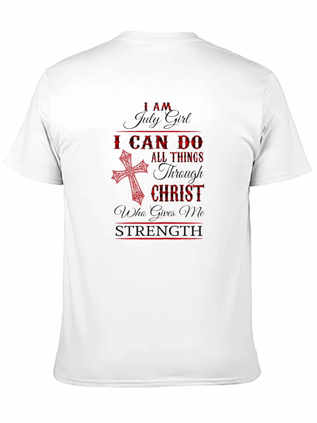 July Girl Christian Black T-Shirt