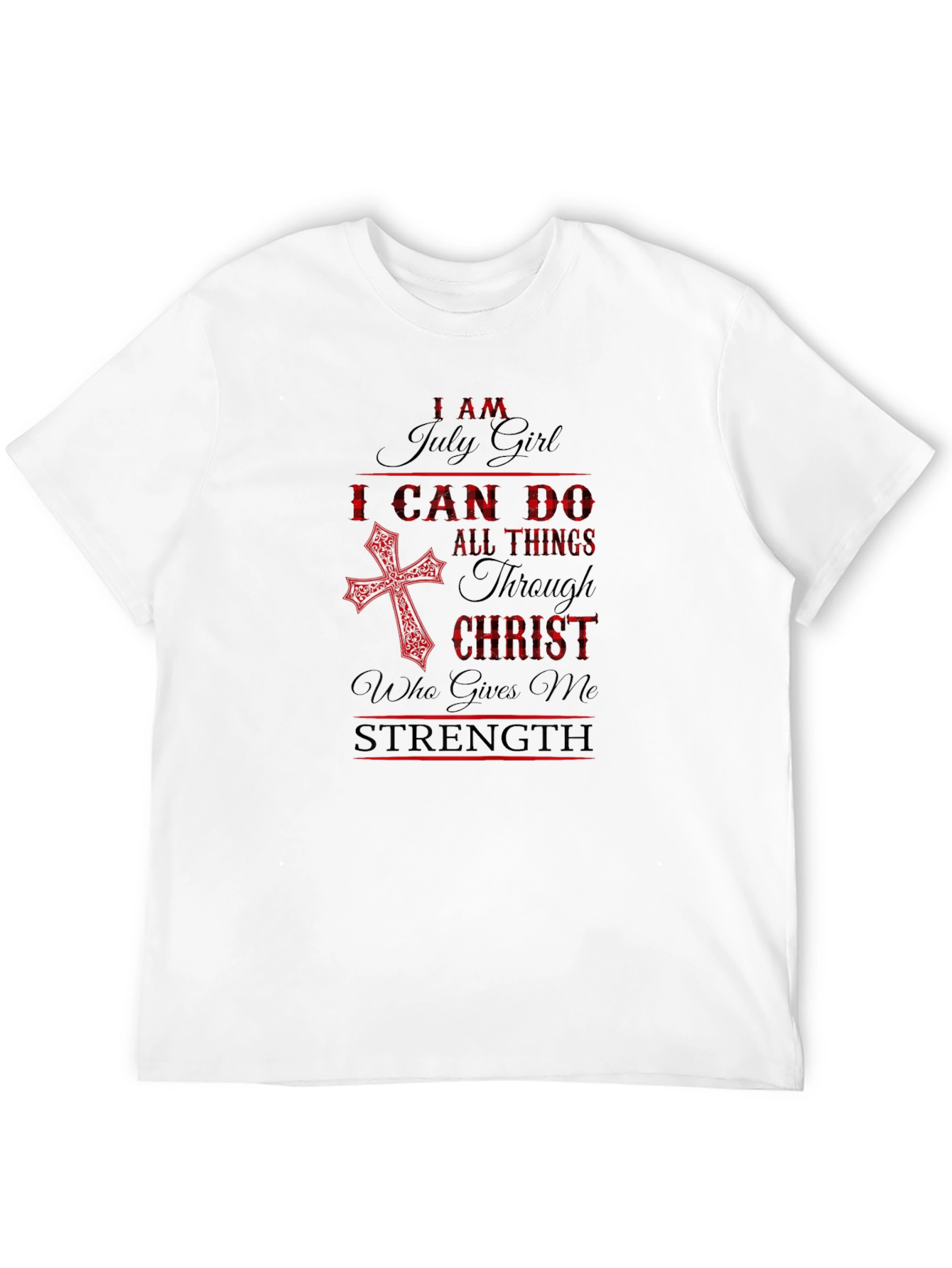 July Girl Christian Black T-Shirt