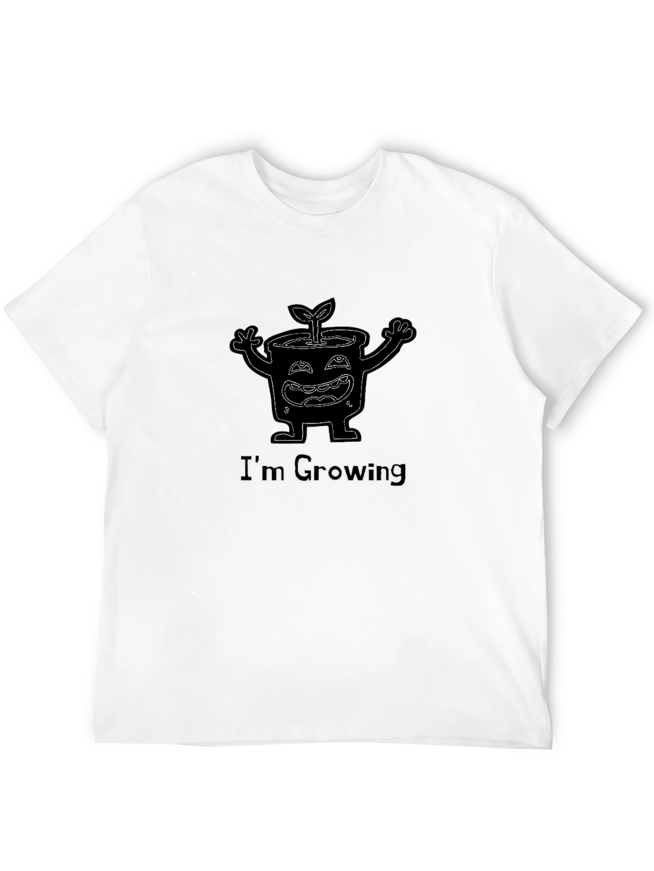 Growing Plant Graphic Black T-Shirt
