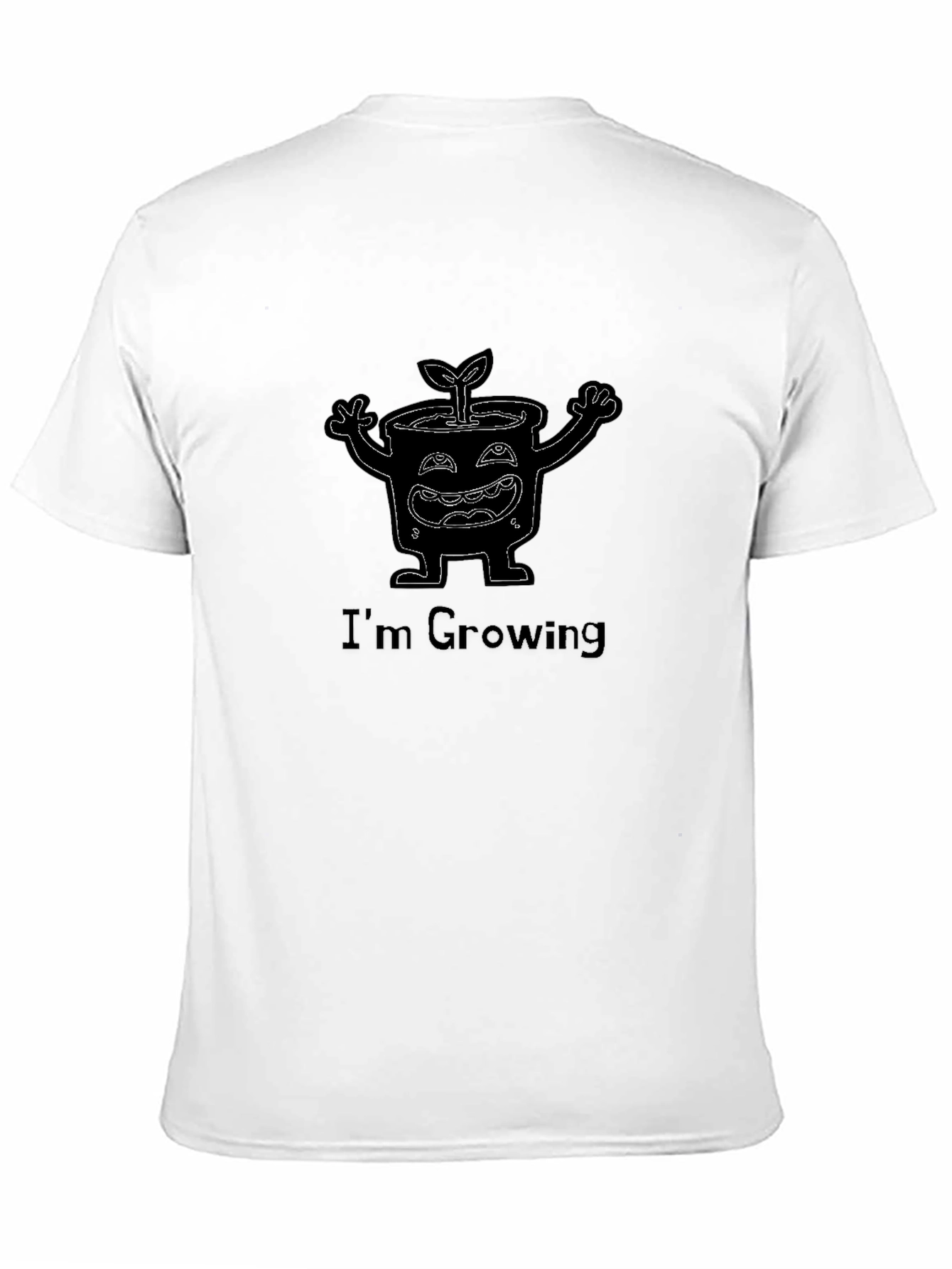 Growing Plant Graphic Black T-Shirt