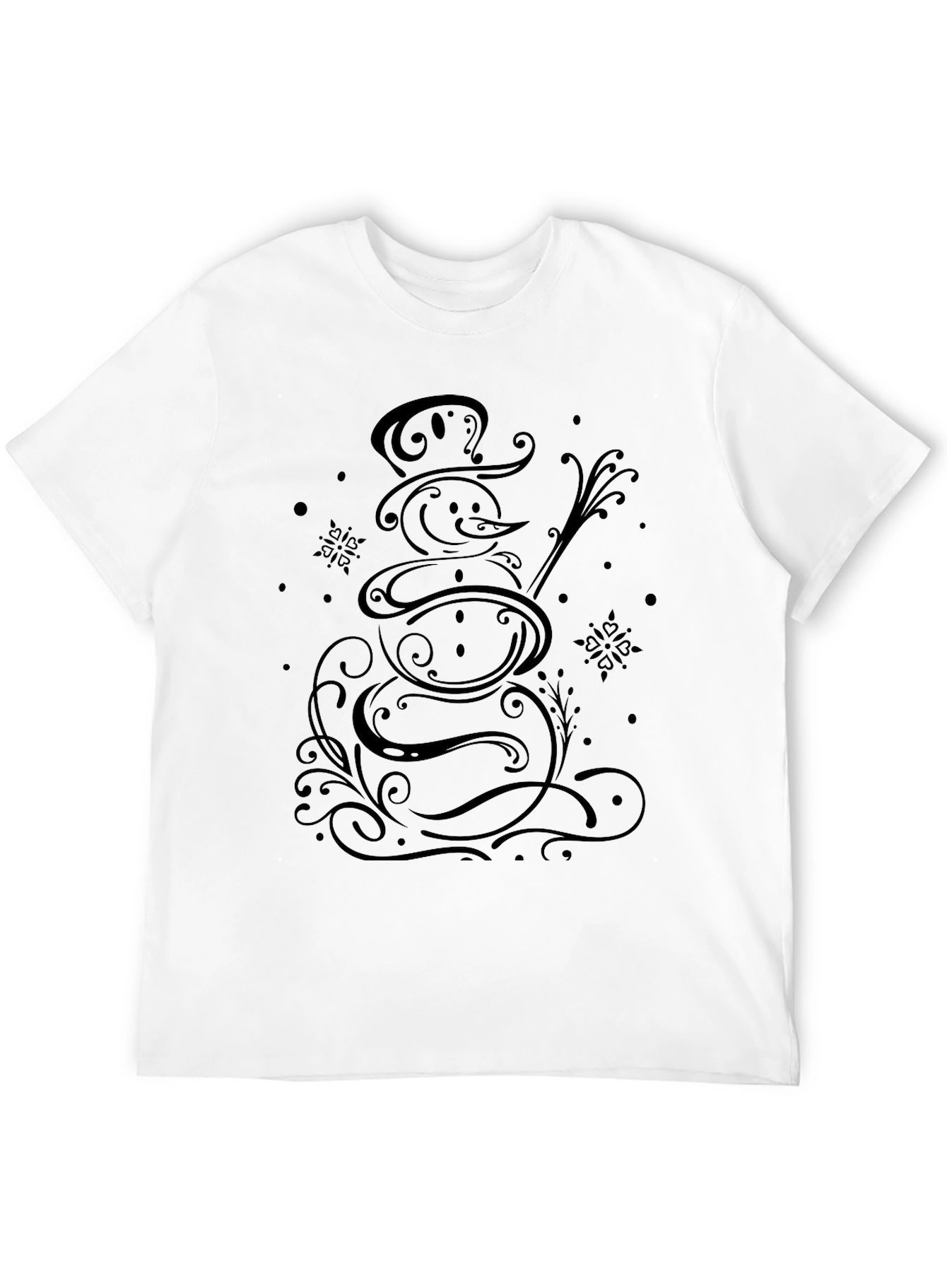 Snowman Graphic Tee - Stylish Winter T-Shirt