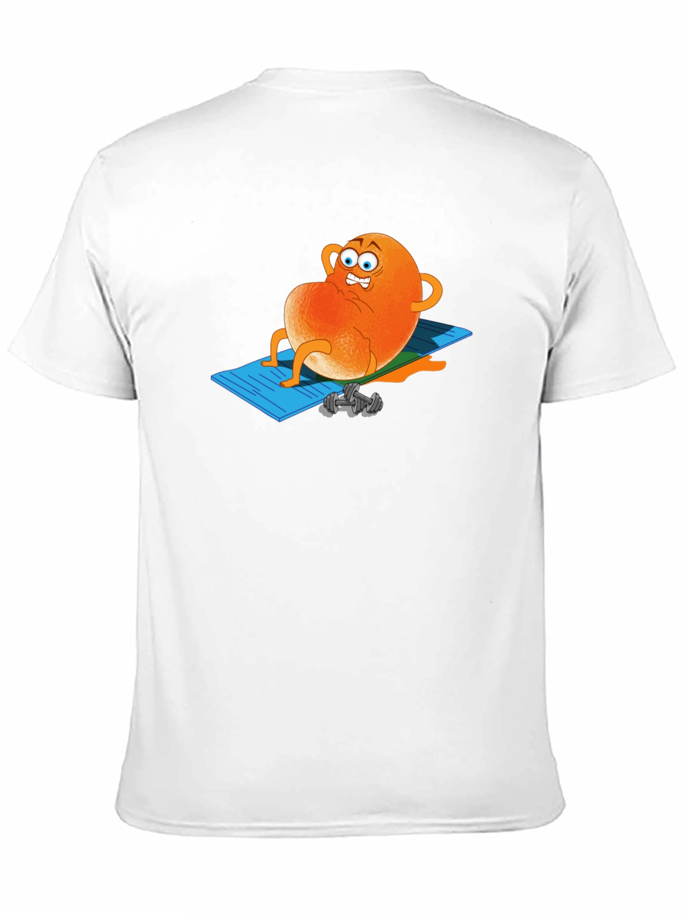 Funny Orange Cartoon Gym T-Shirt