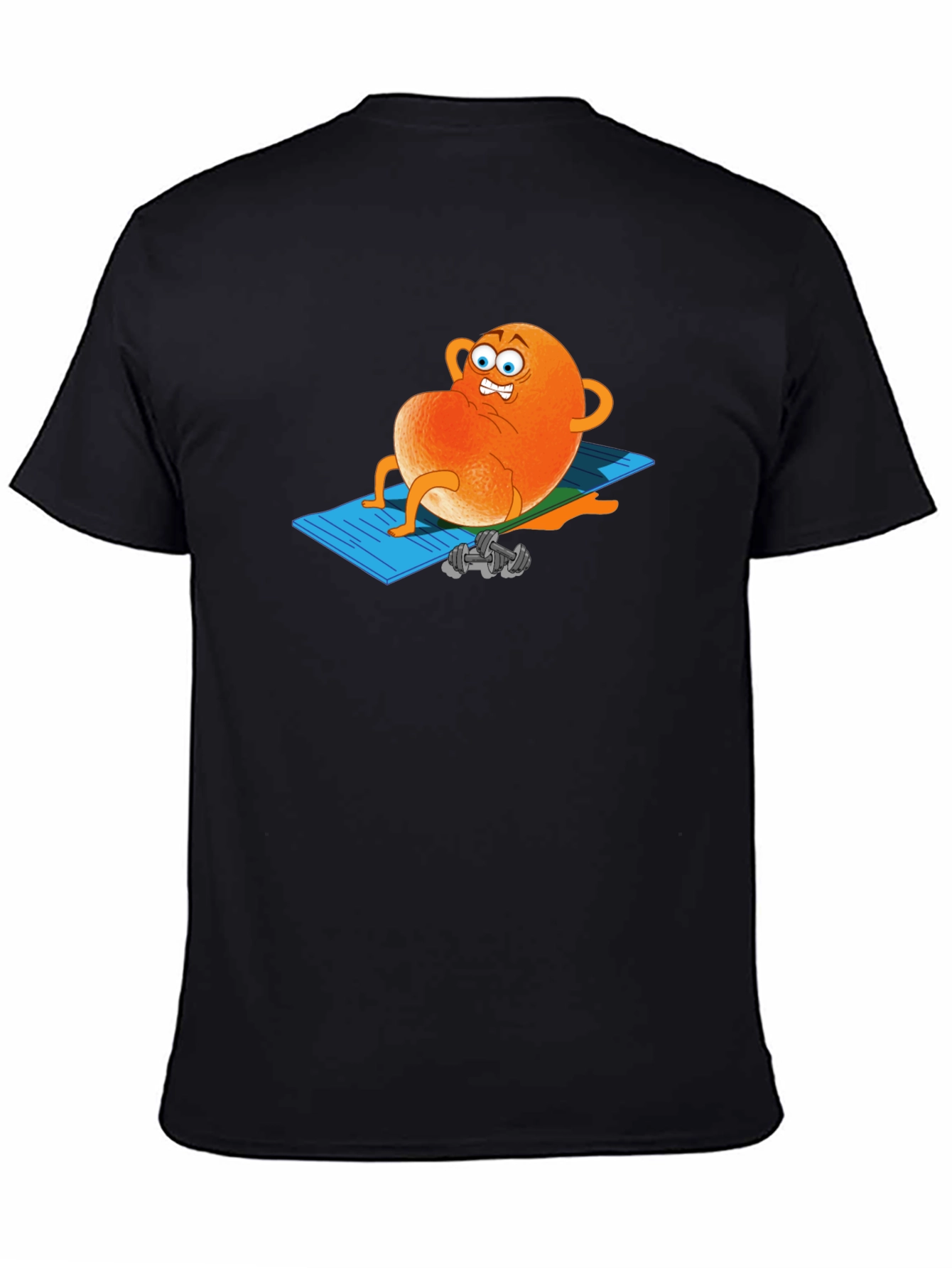 Funny Orange Cartoon Gym T-Shirt