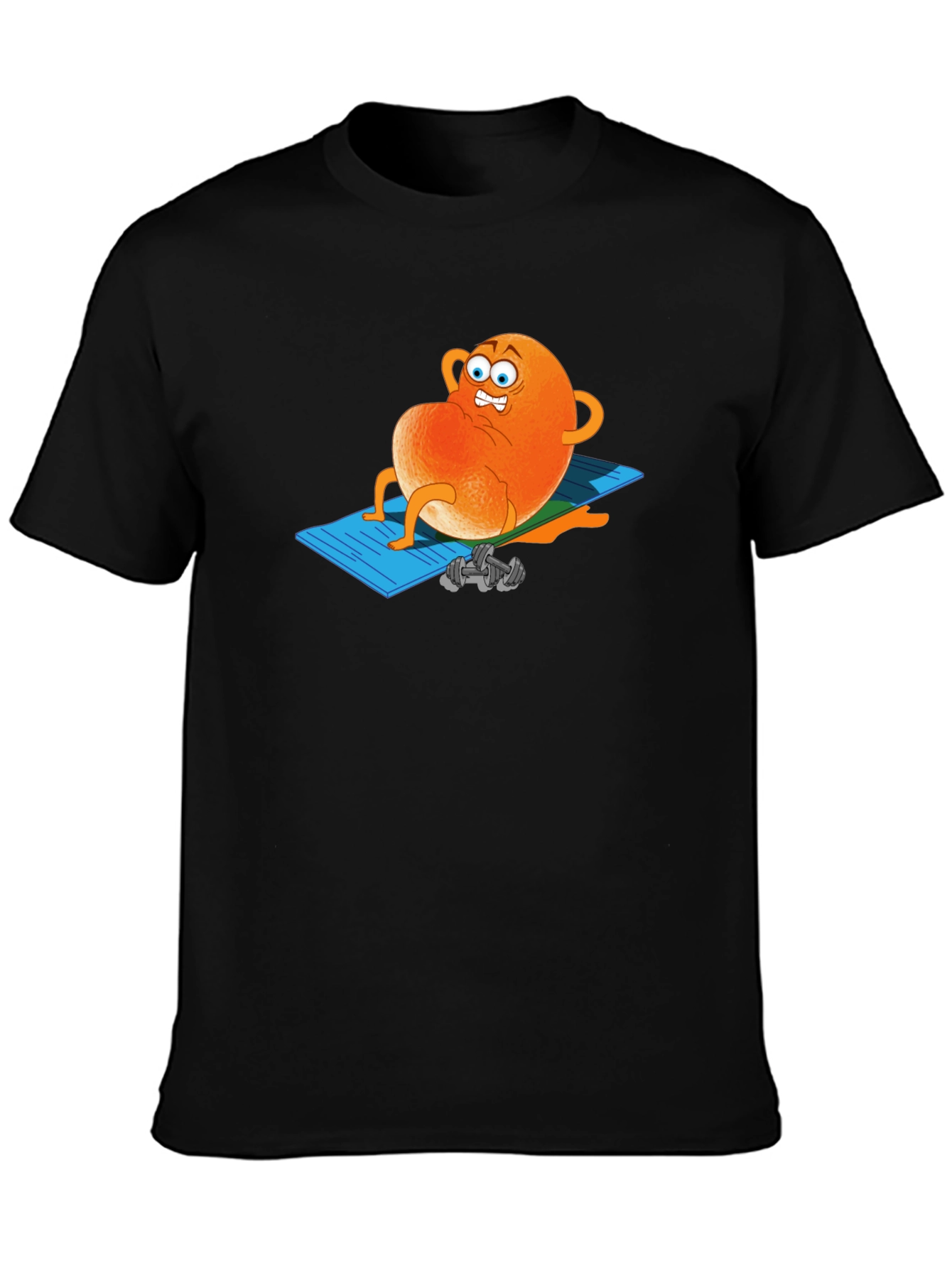Funny Orange Cartoon Gym T-Shirt