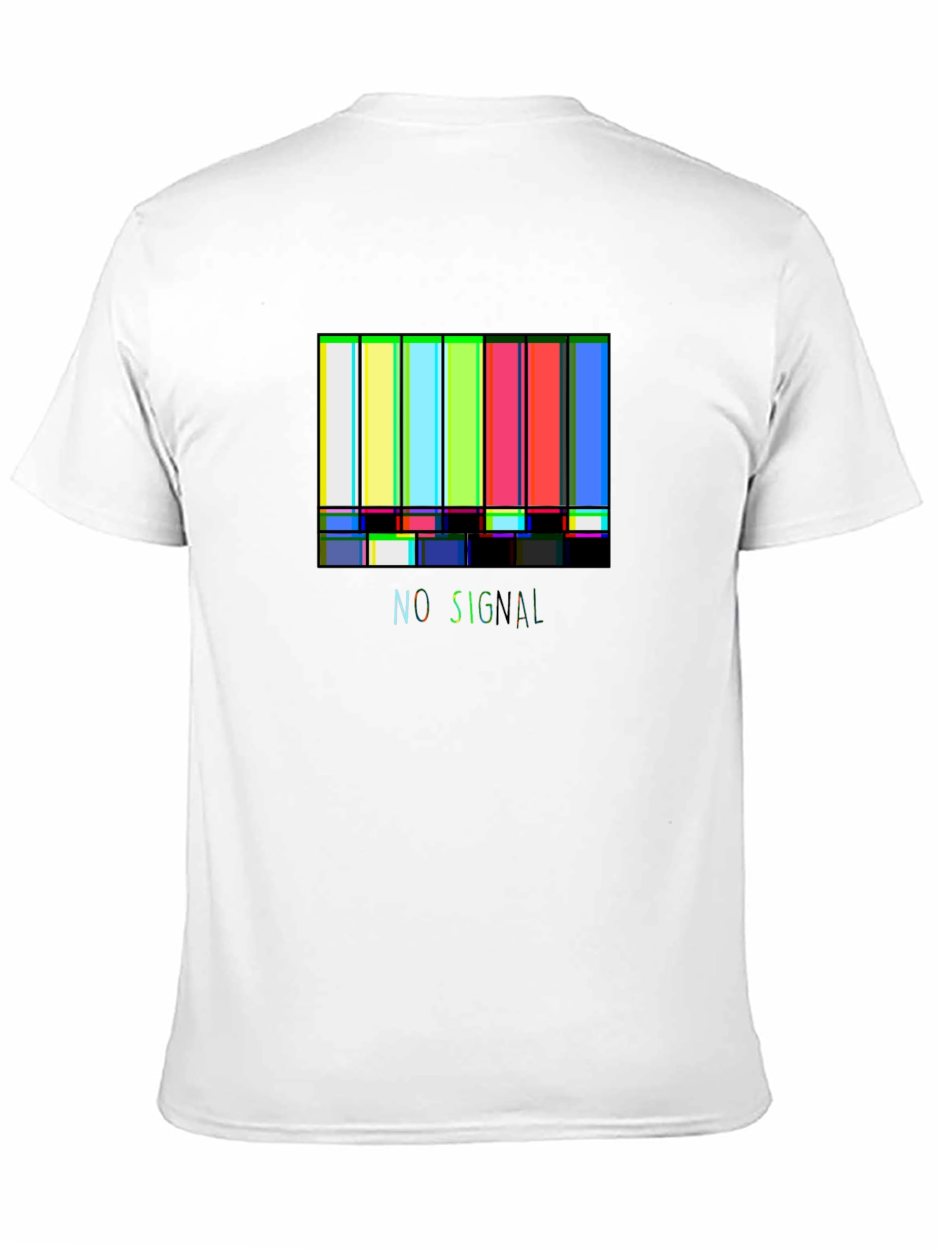 No Signal Retro TV Test Pattern Graphic Tee