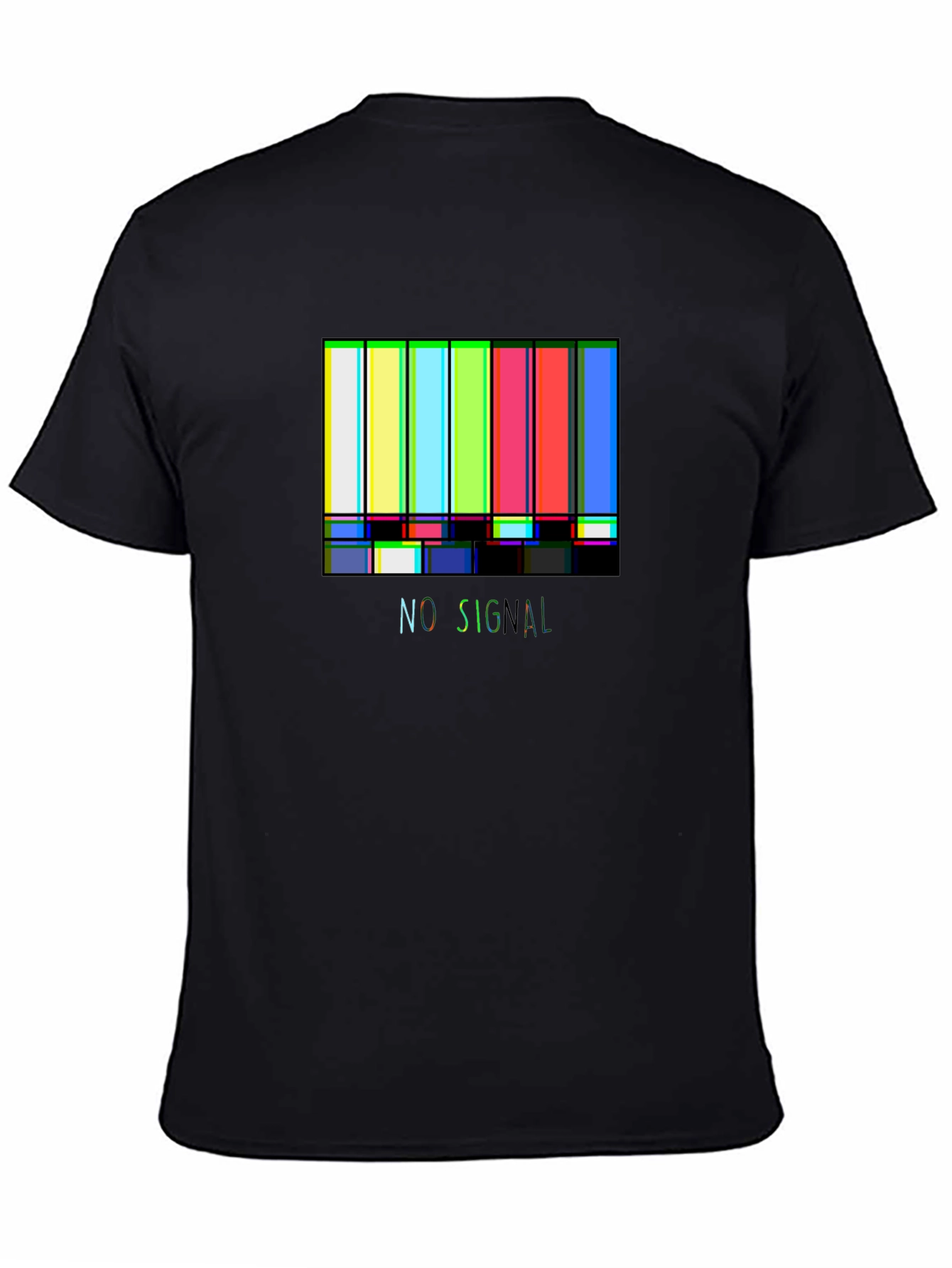 No Signal Retro TV Test Pattern Graphic Tee