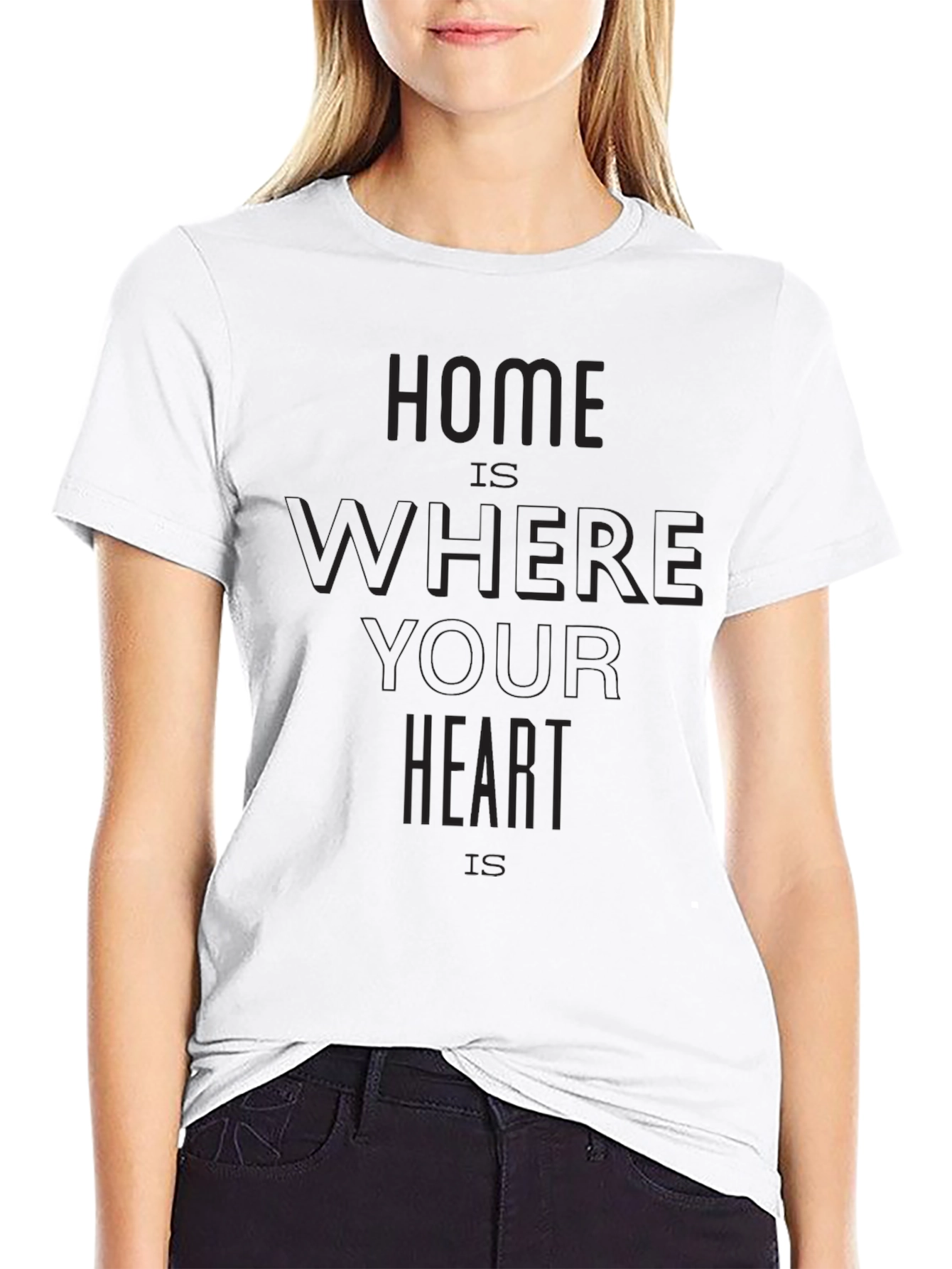 Home Is Where Your Heart Is Black T-Shirt