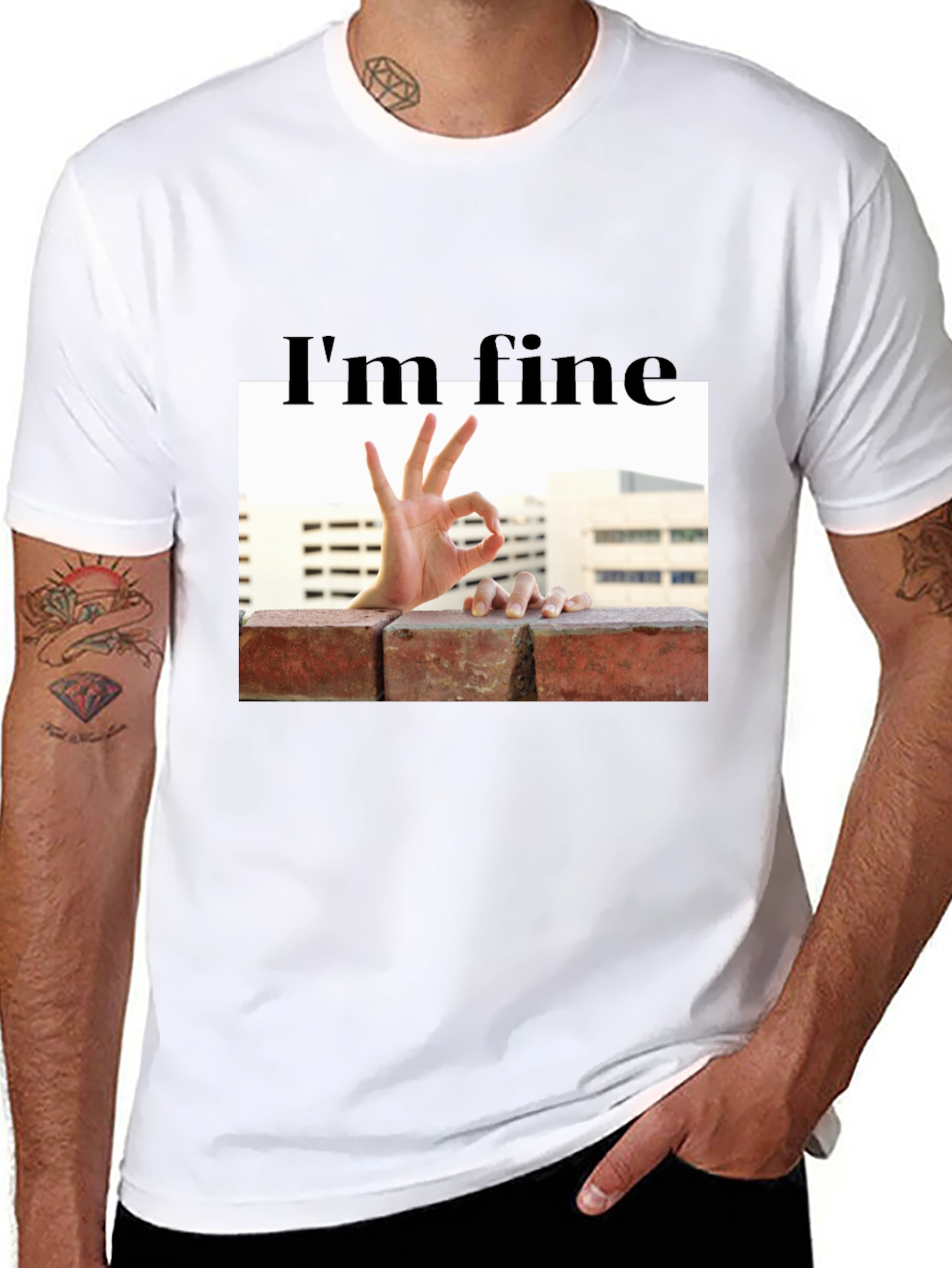 Im Fine Okay Hand Gesture T-Shirt