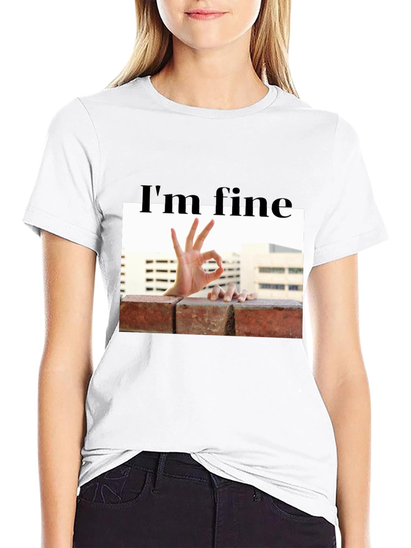 Im Fine Okay Hand Gesture T-Shirt