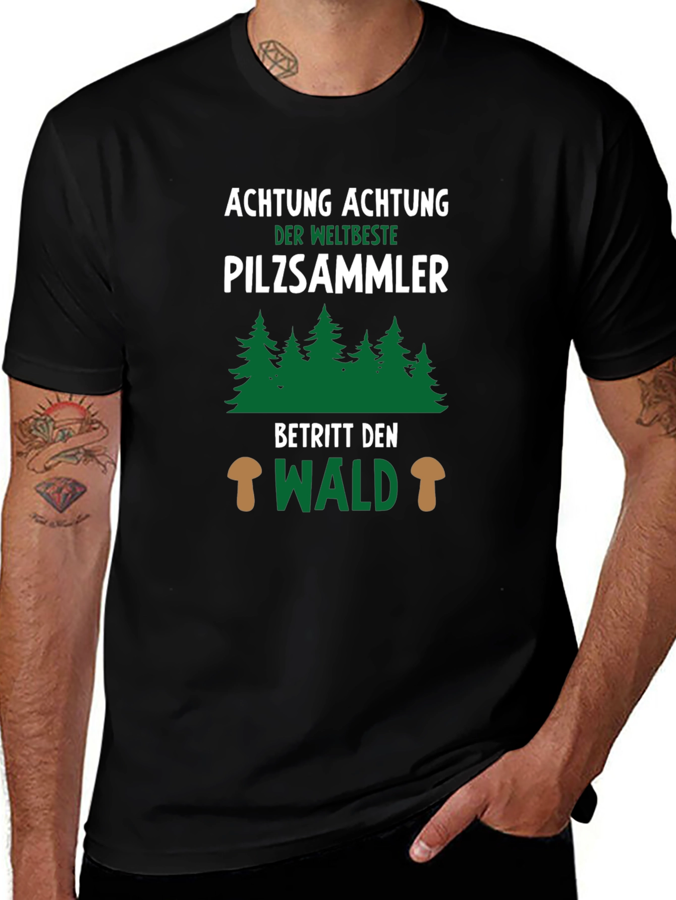 Mushroom Hunter T-Shirt - Achtung Pilzsammler