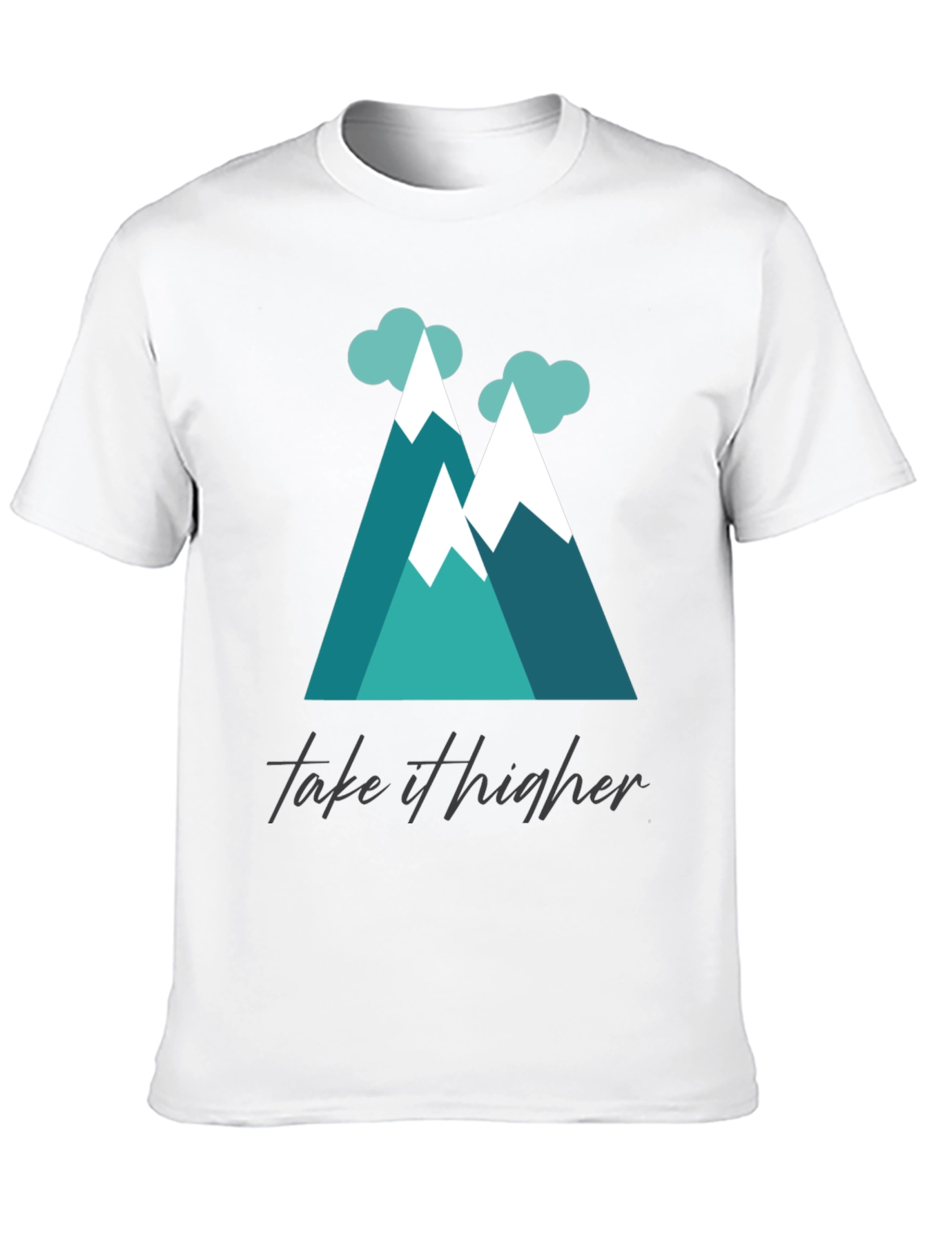 Take It Higher Mountain Tee - Black Graphic T-Shirt