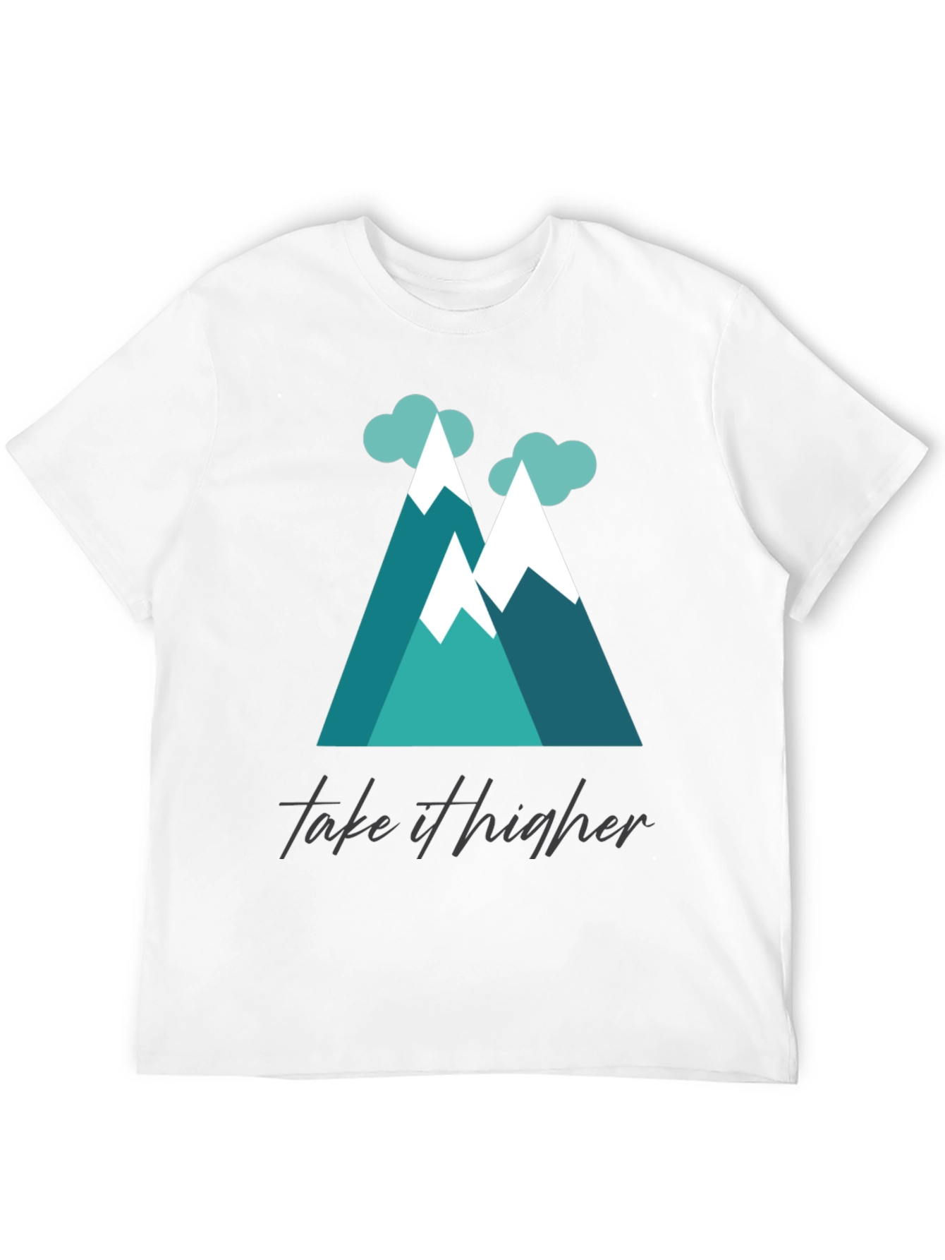 Take It Higher Mountain Tee - Black Graphic T-Shirt