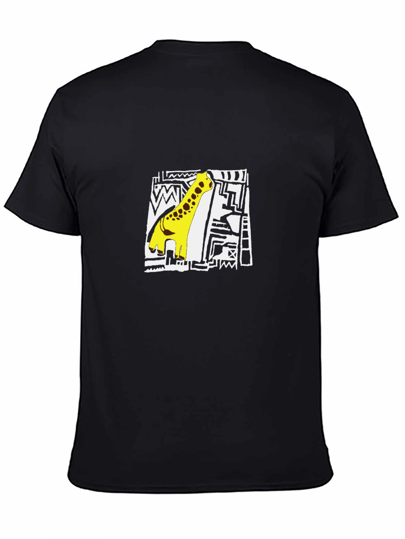 Dino Graphic Tee - Cool Black Cotton T-Shirt