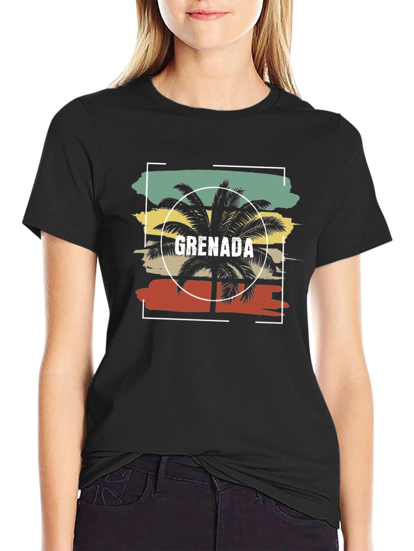 Grenada Palm Tree Graphic Tee - Island Vibes T-Shirt