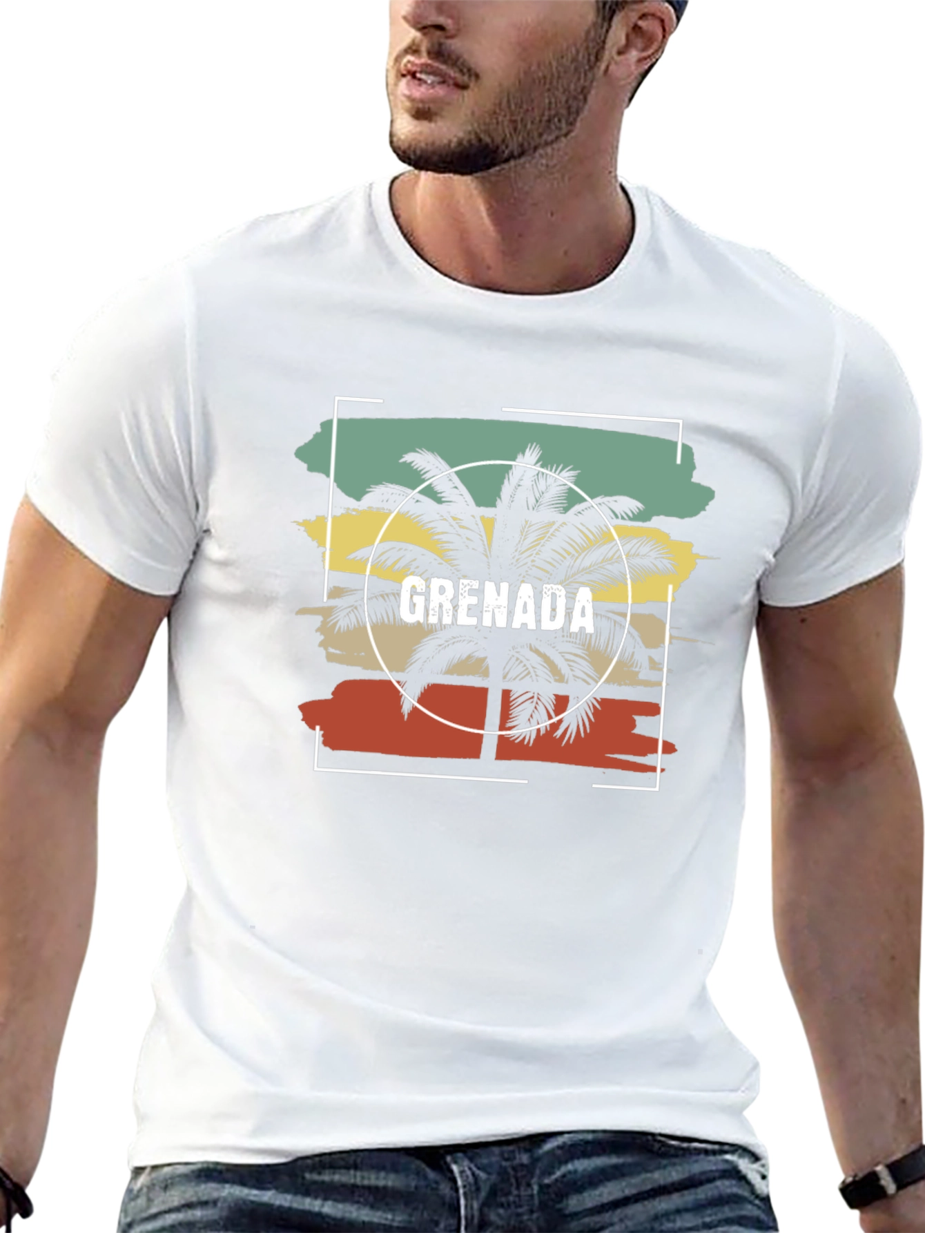 Grenada Palm Tree Graphic Tee - Island Vibes T-Shirt