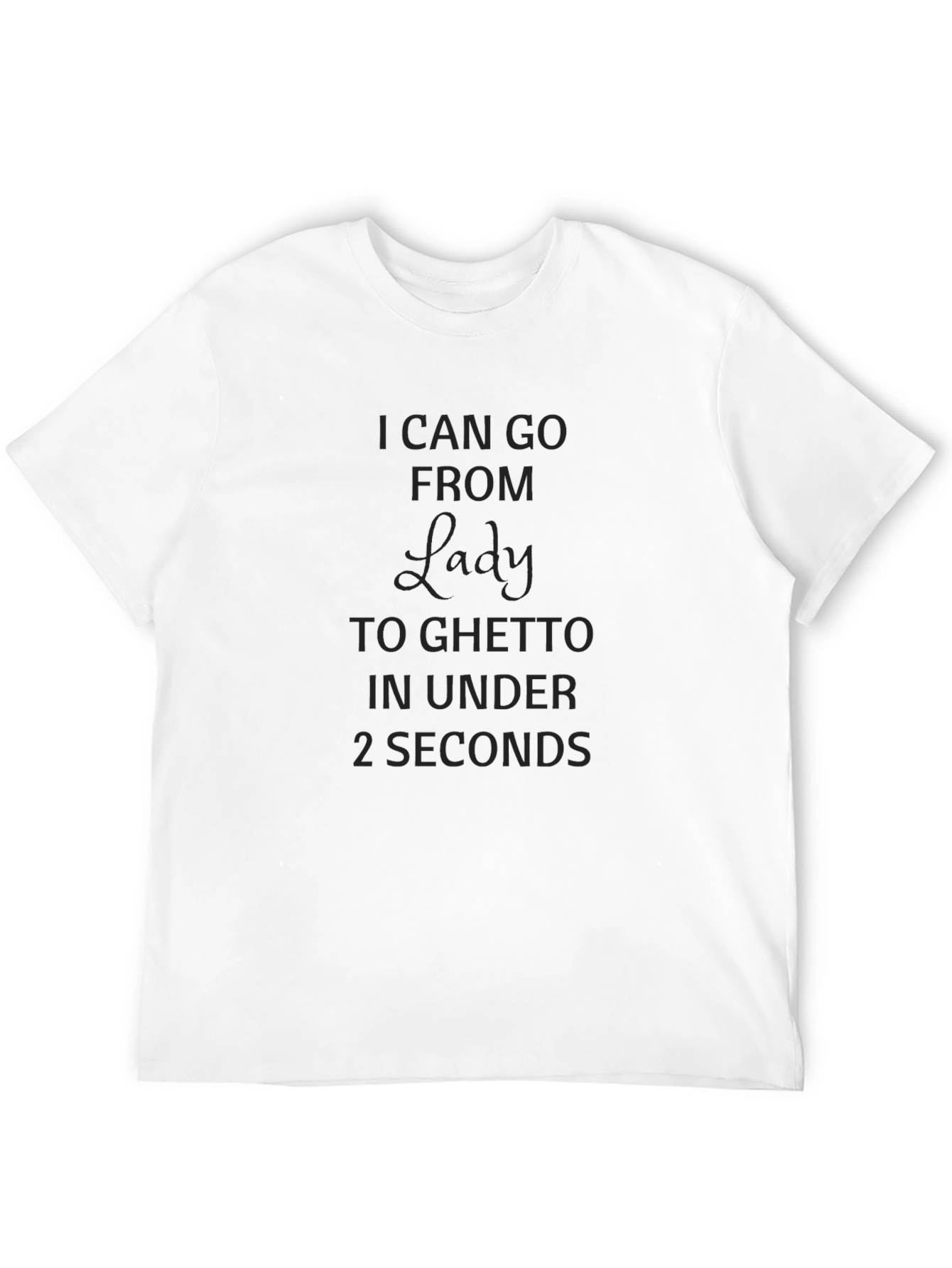Lady to Ghetto Black Graphic Tee