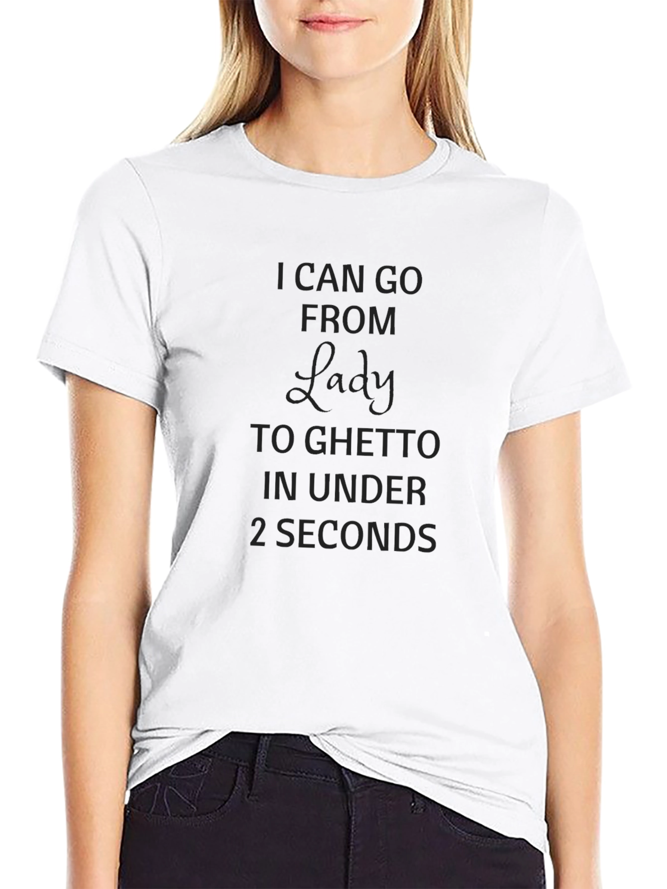 Lady to Ghetto Black Graphic Tee