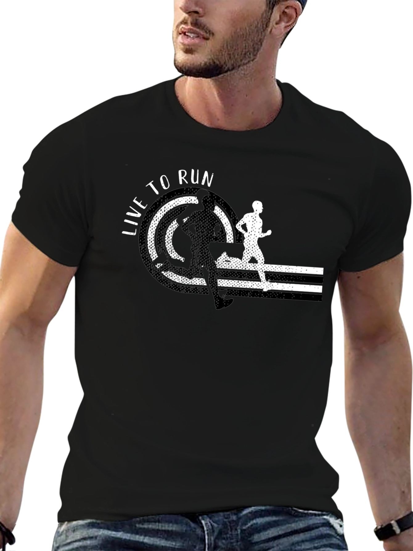 Live To Run Black T-Shirt