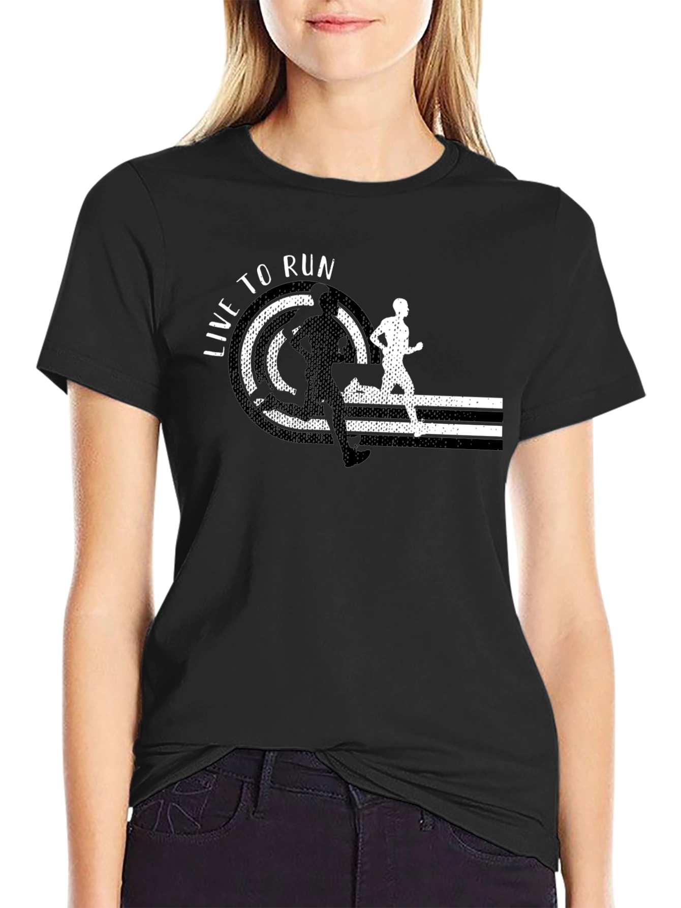 Live To Run Black T-Shirt