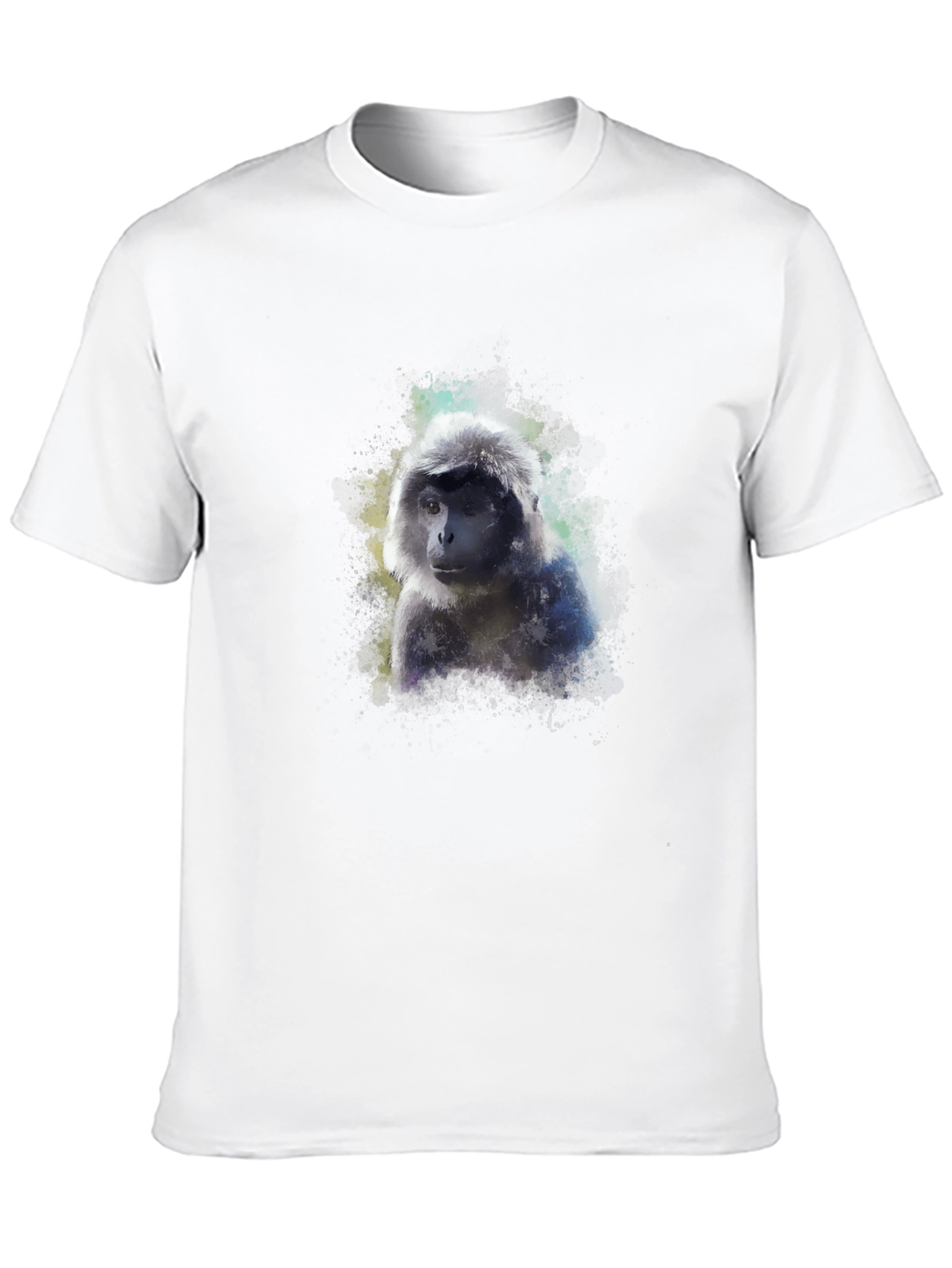 Monkey Graphic Black T-Shirt - Unique Artistic Design