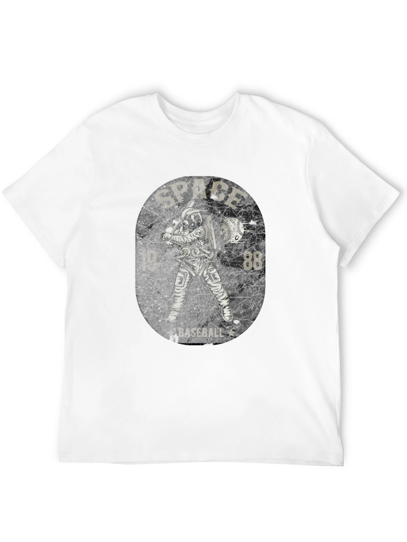 Space Baseball Black T-Shirt
