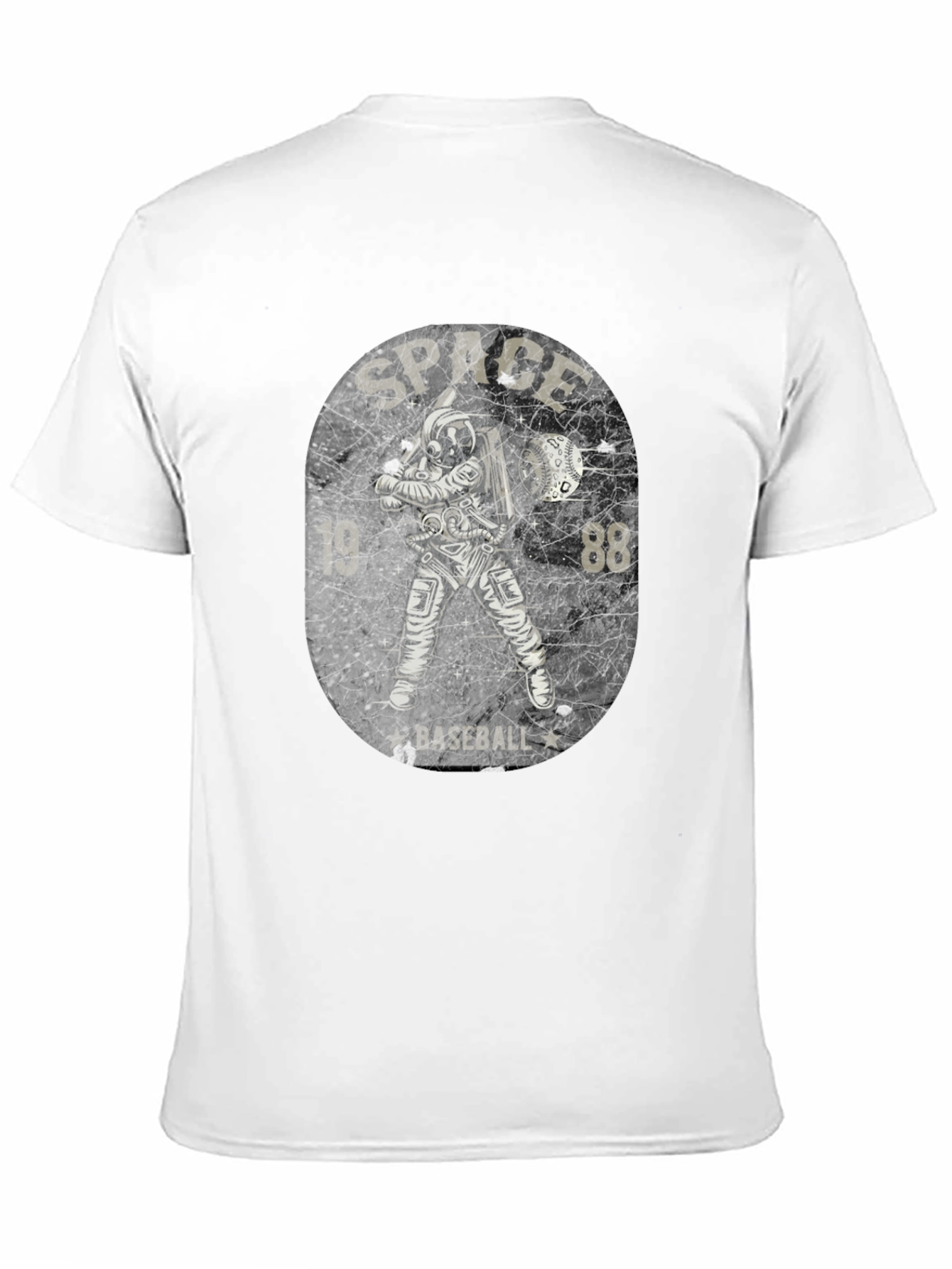 Space Baseball Black T-Shirt