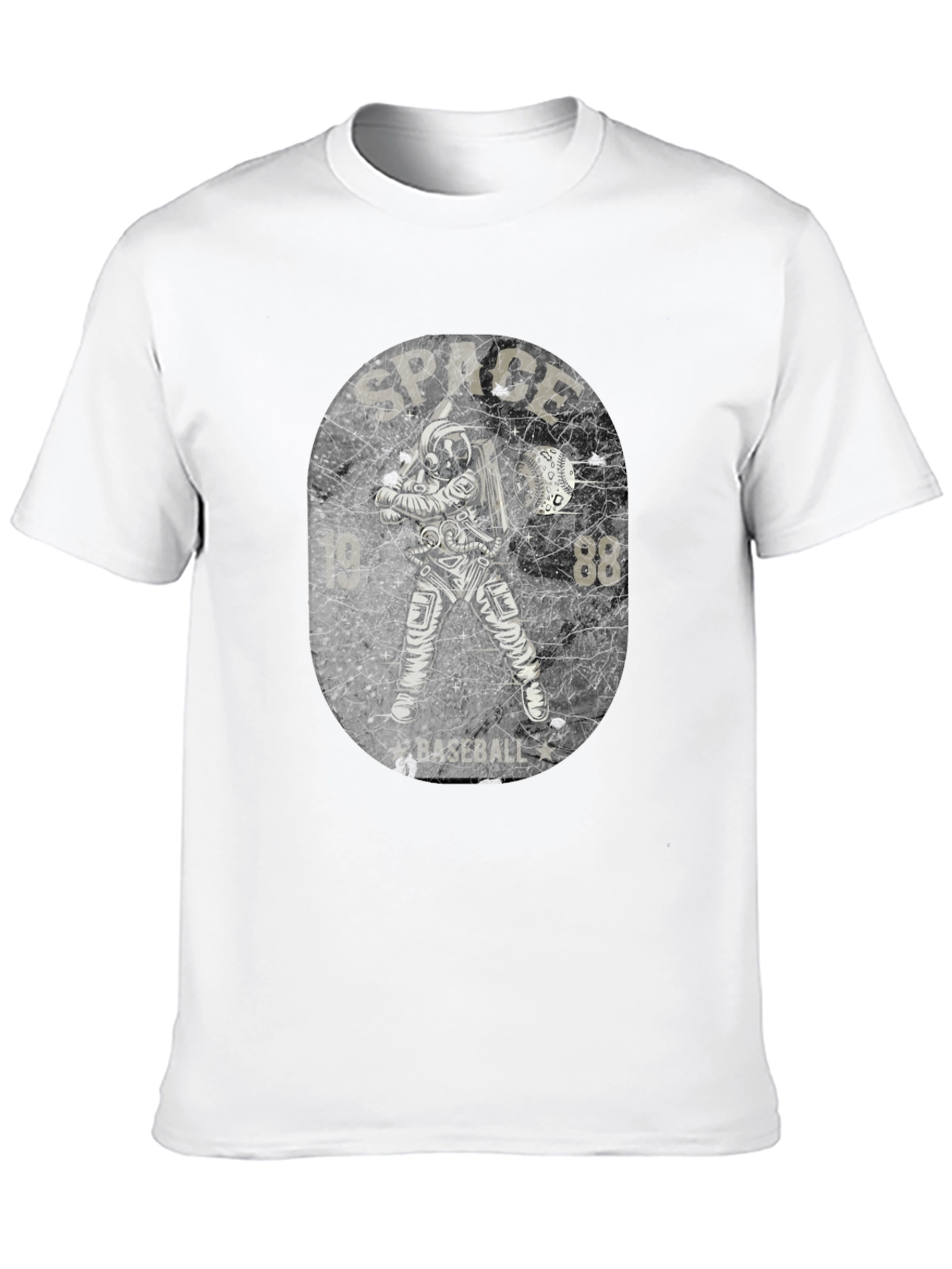 Space Baseball Black T-Shirt