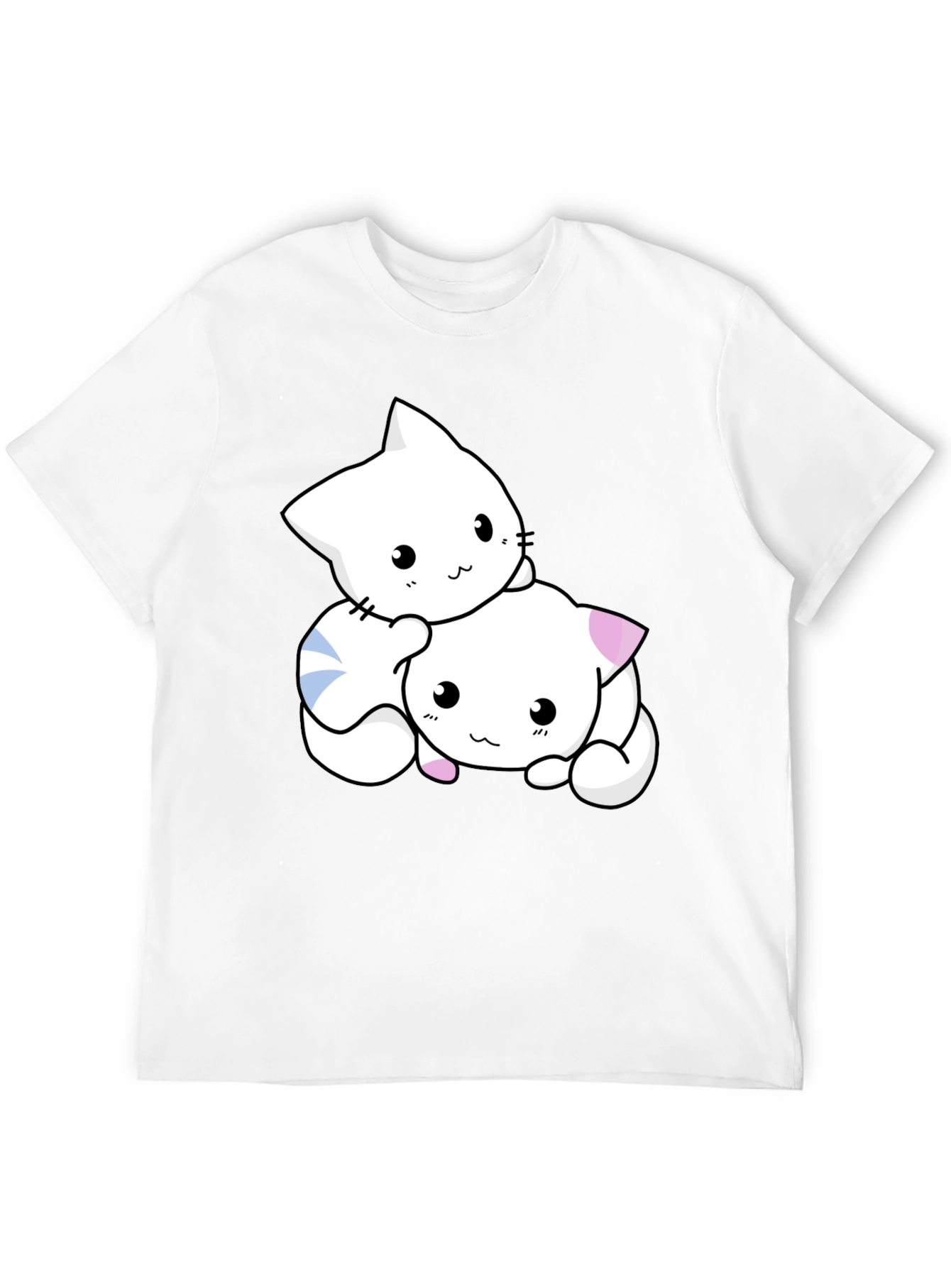 Cute Kitten Graphic Black T-Shirt