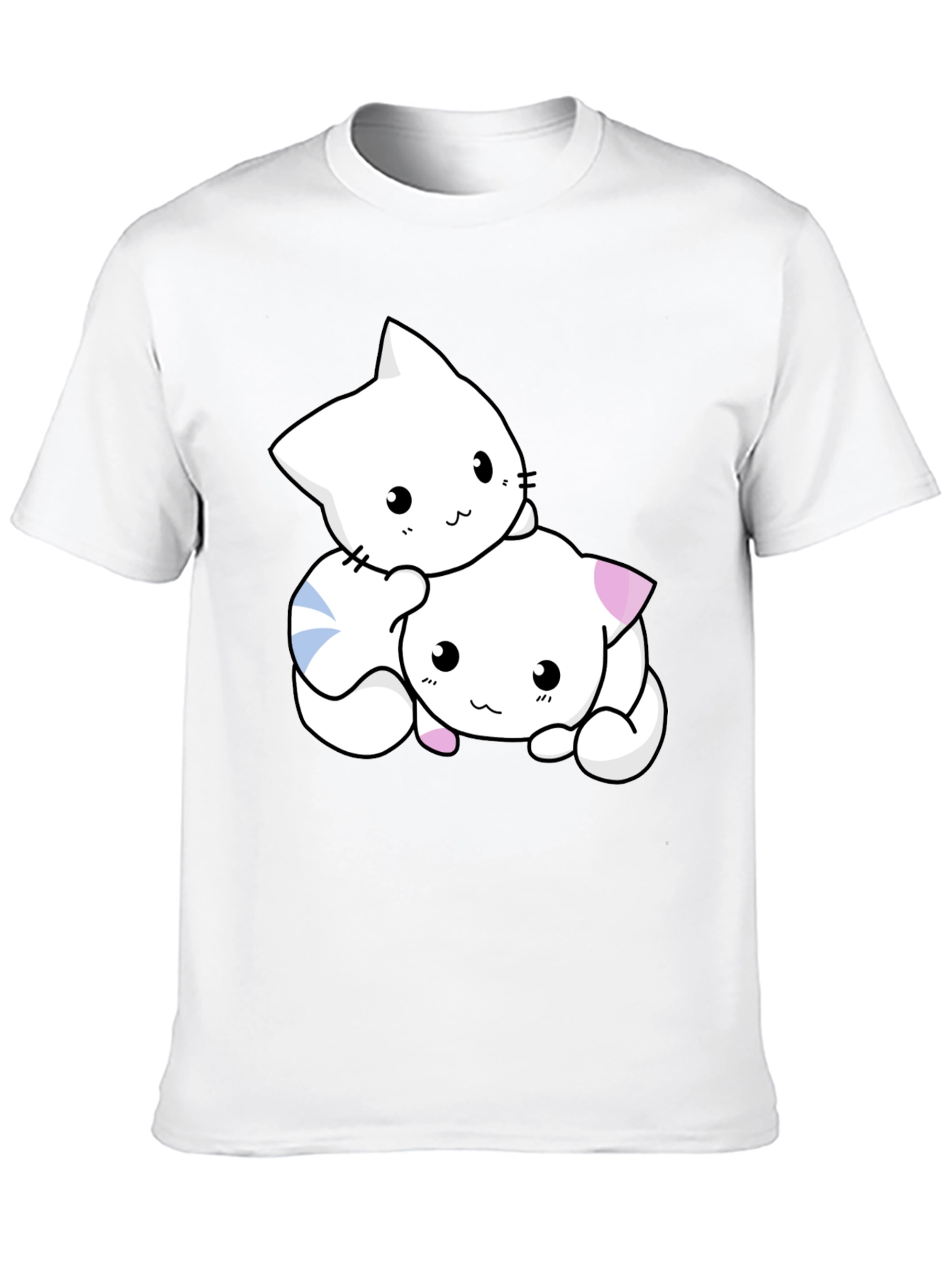 Cute Kitten Graphic Black T-Shirt