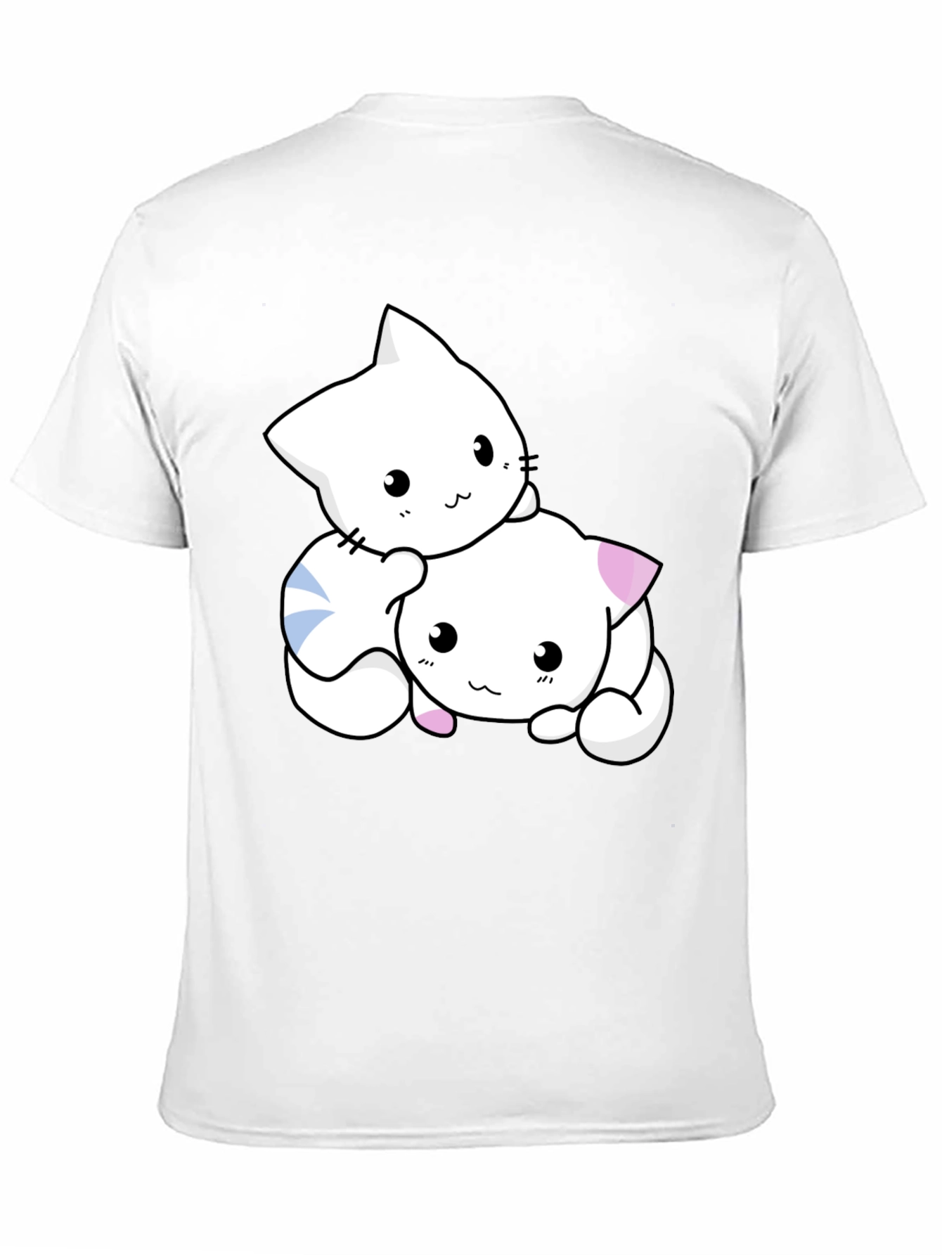 Cute Kitten Graphic Black T-Shirt