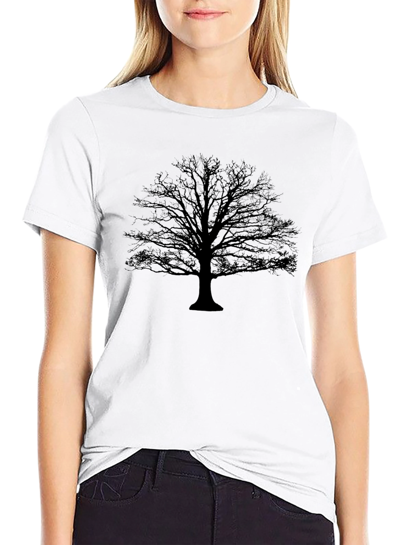Mens Black Tree Graphic T-Shirt