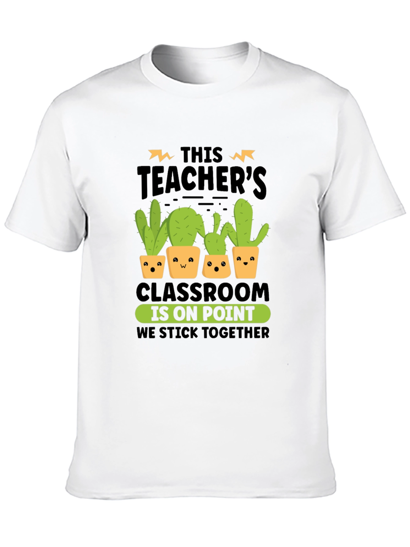 Teacher Cactus Graphic Tee - On Point Classroom Shirt