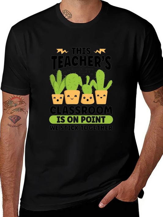 Teacher Cactus Graphic Tee - On Point Classroom Shirt