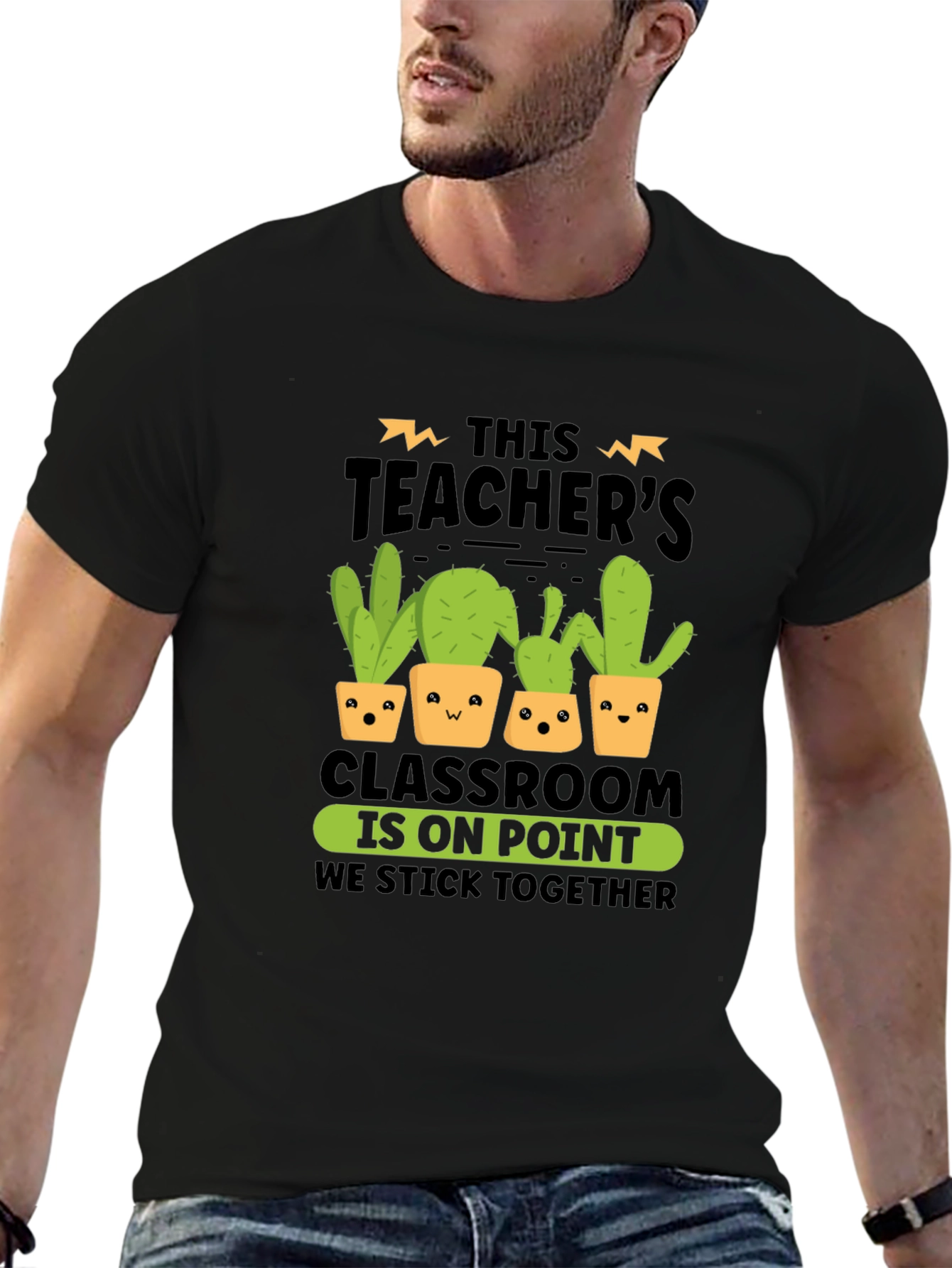 Teacher Cactus Graphic Tee - On Point Classroom Shirt