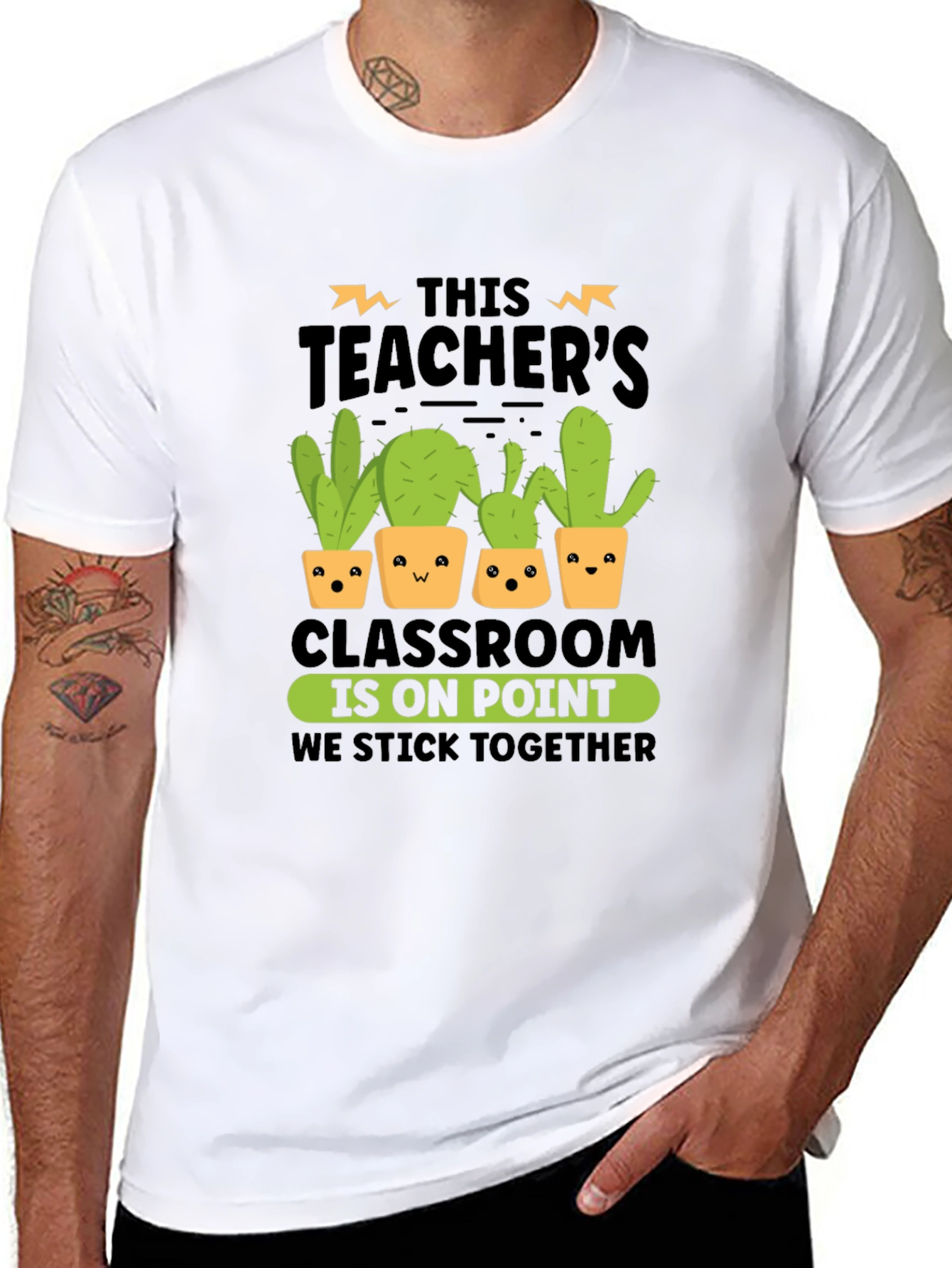 Teacher Cactus Graphic Tee - On Point Classroom Shirt