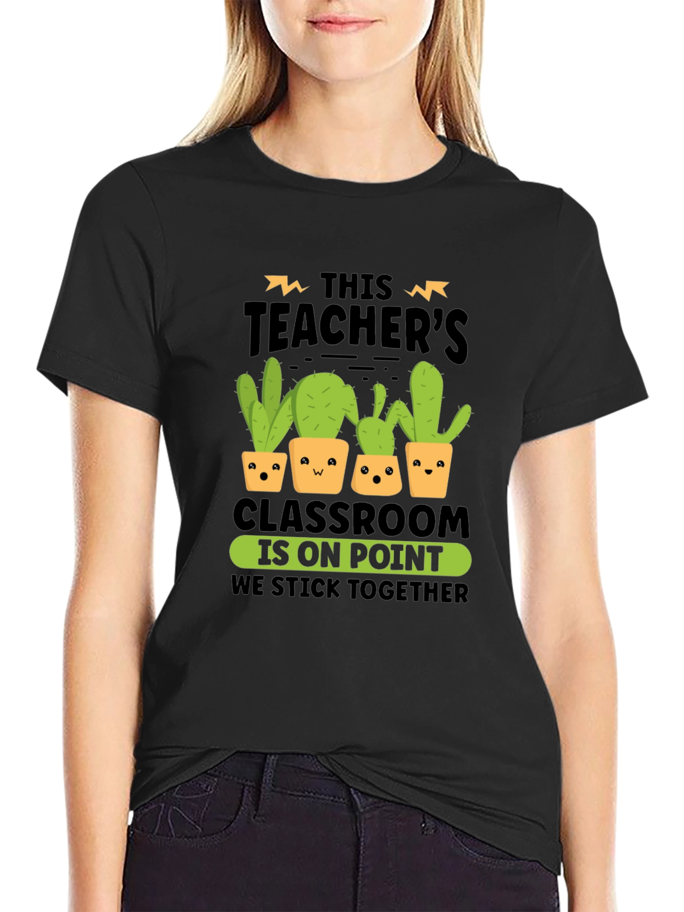 Teacher Cactus Graphic Tee - On Point Classroom Shirt