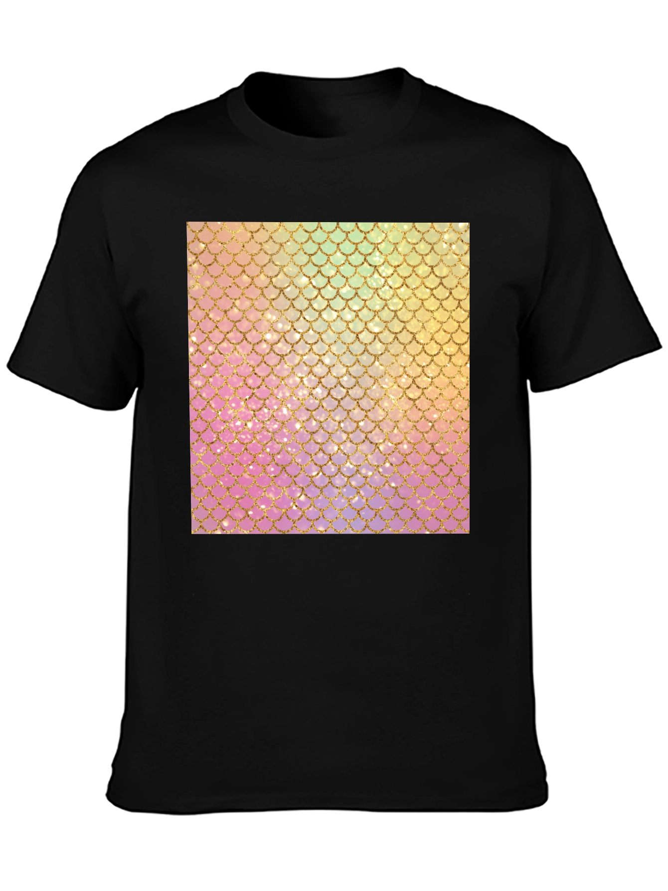 Mermaid Scales Graphic Tee - Trendy T-Shirt