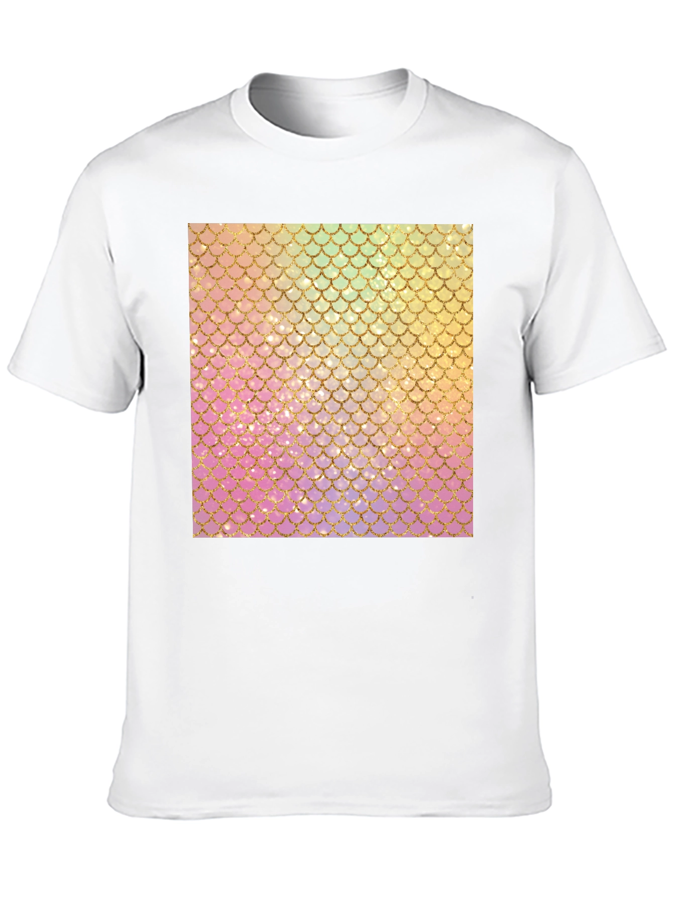 Mermaid Scales Graphic Tee - Trendy T-Shirt
