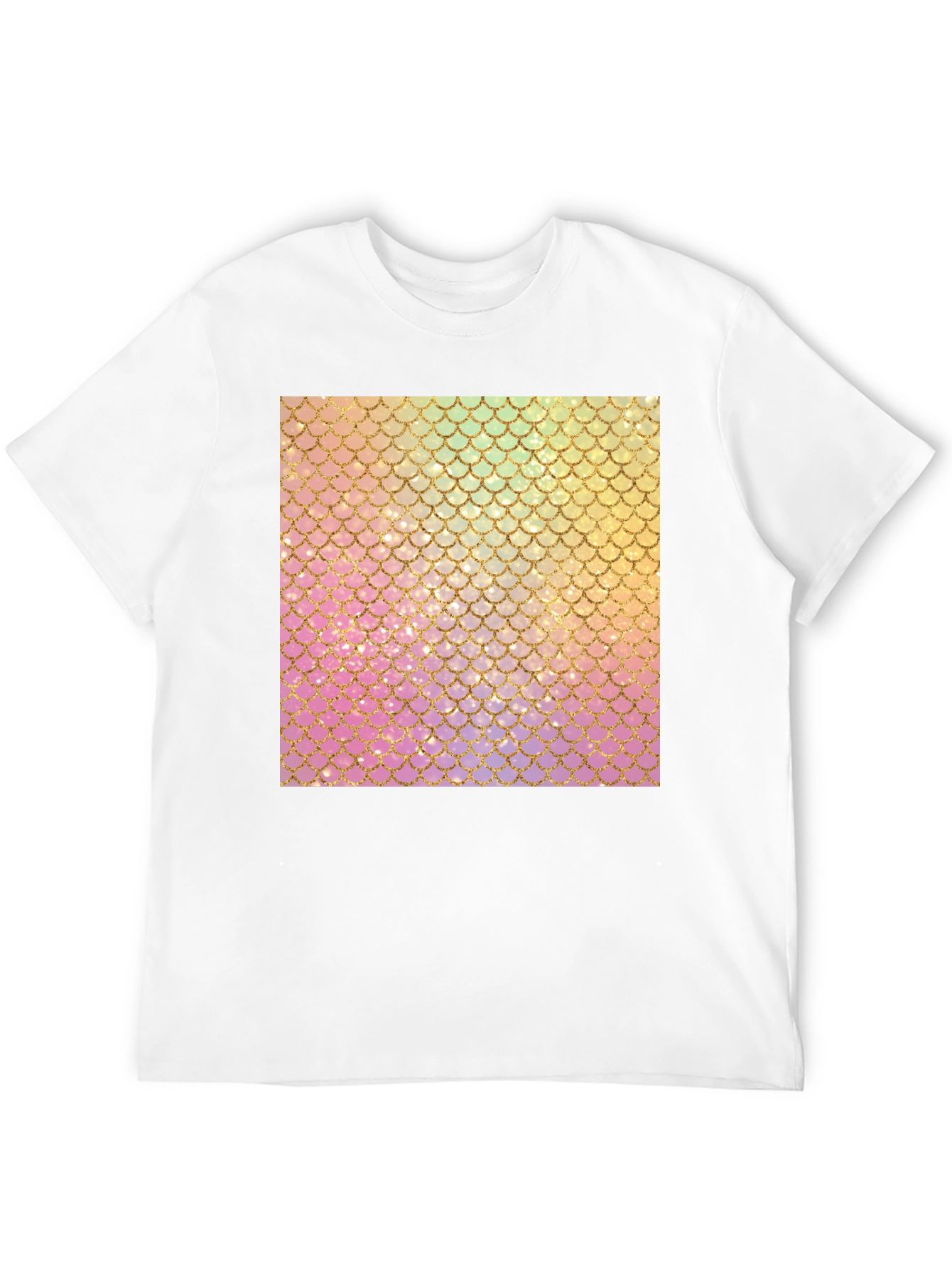 Mermaid Scales Graphic Tee - Trendy T-Shirt