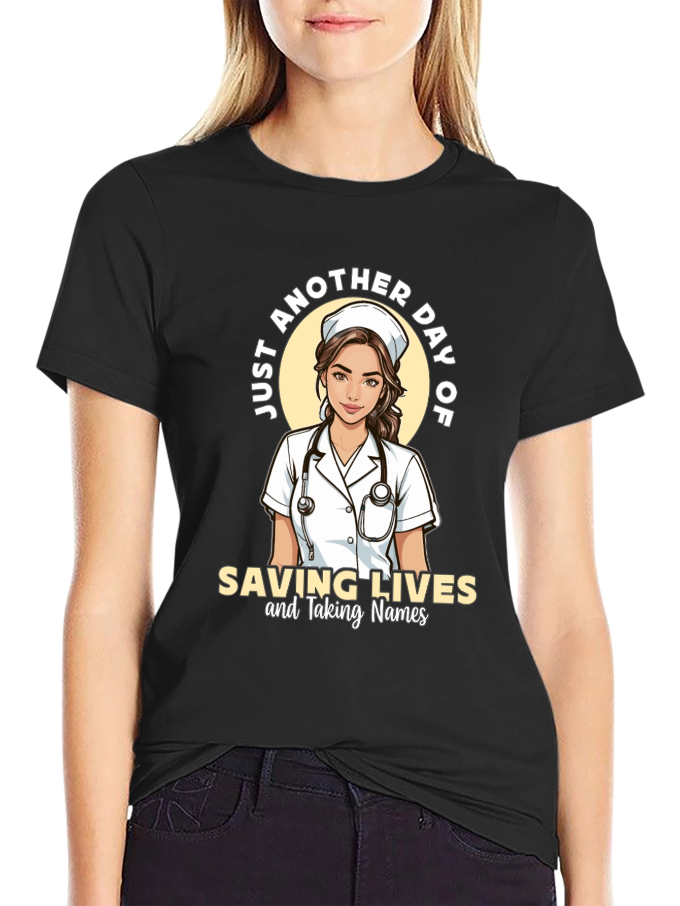 Nurse T-Shirt - Saving Lives & Taking Names