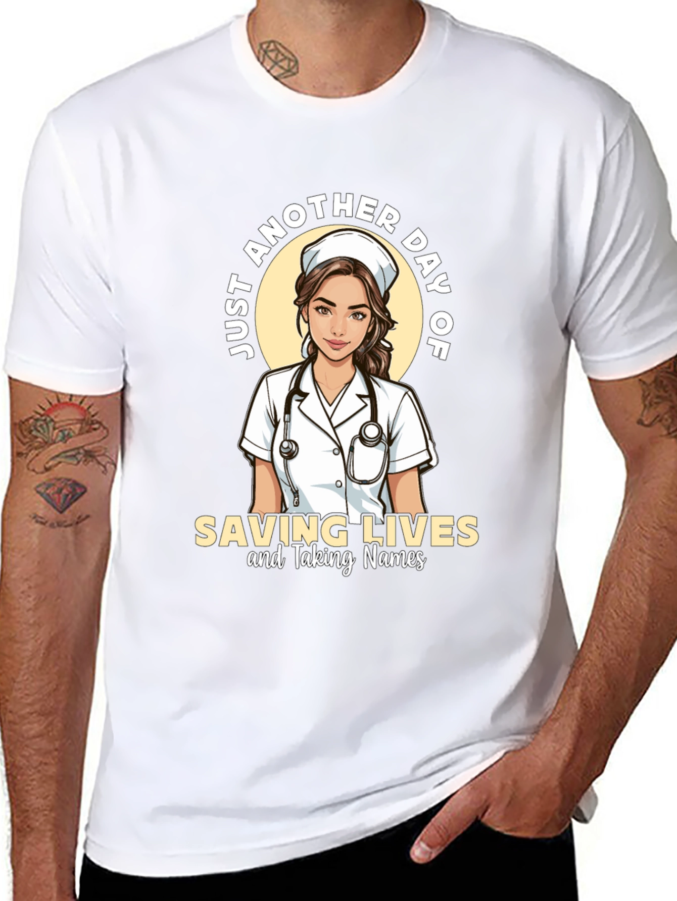 Nurse T-Shirt - Saving Lives & Taking Names