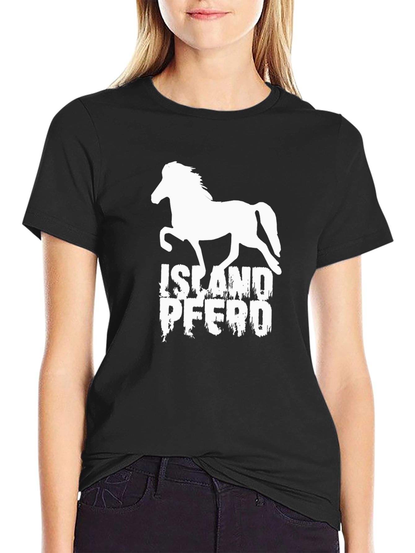 Iceland Horse T-Shirt - Black Cotton Tee