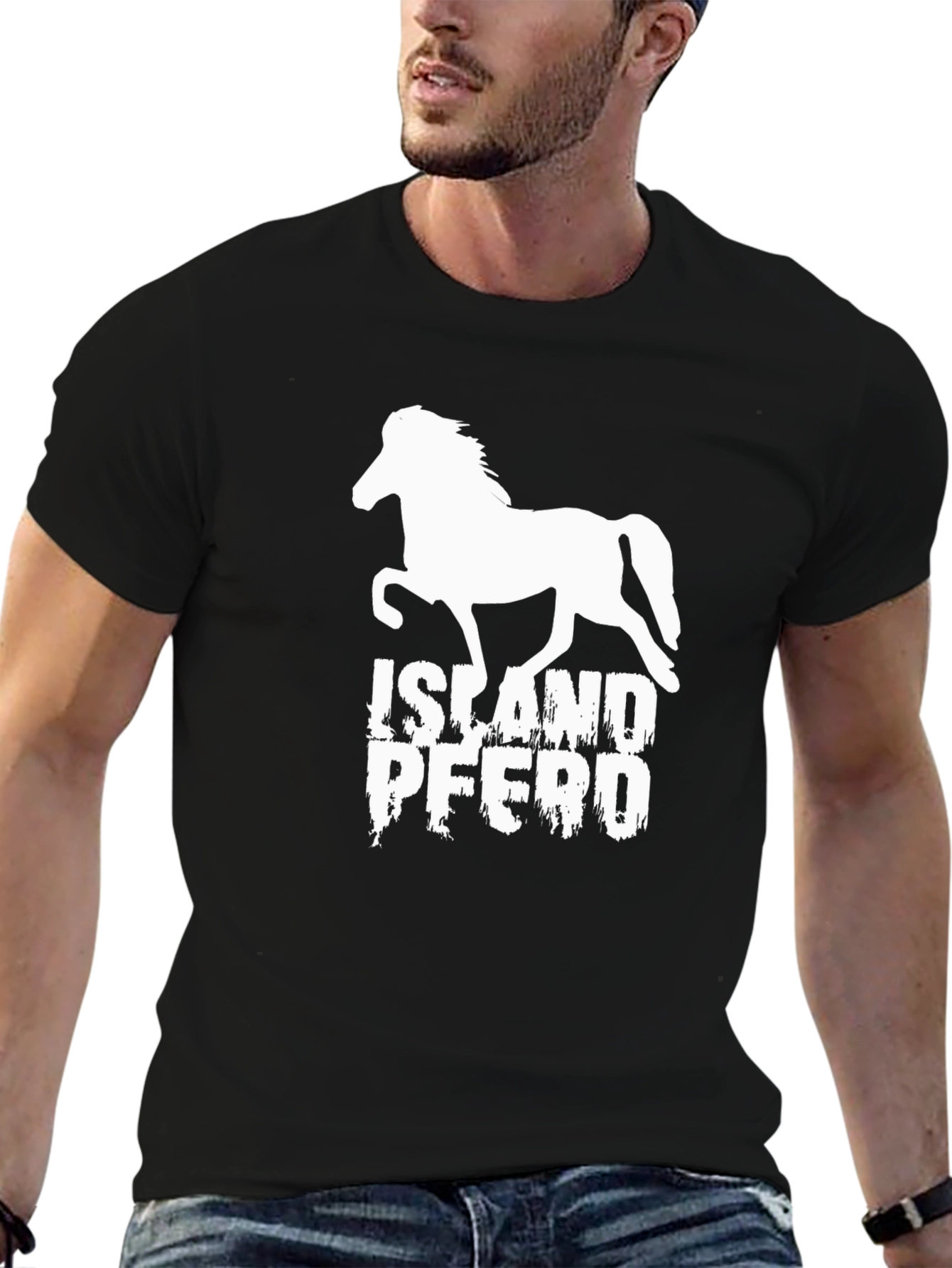 Iceland Horse T-Shirt - Black Cotton Tee