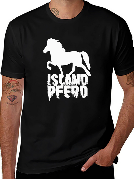 Iceland Horse T-Shirt - Black Cotton Tee