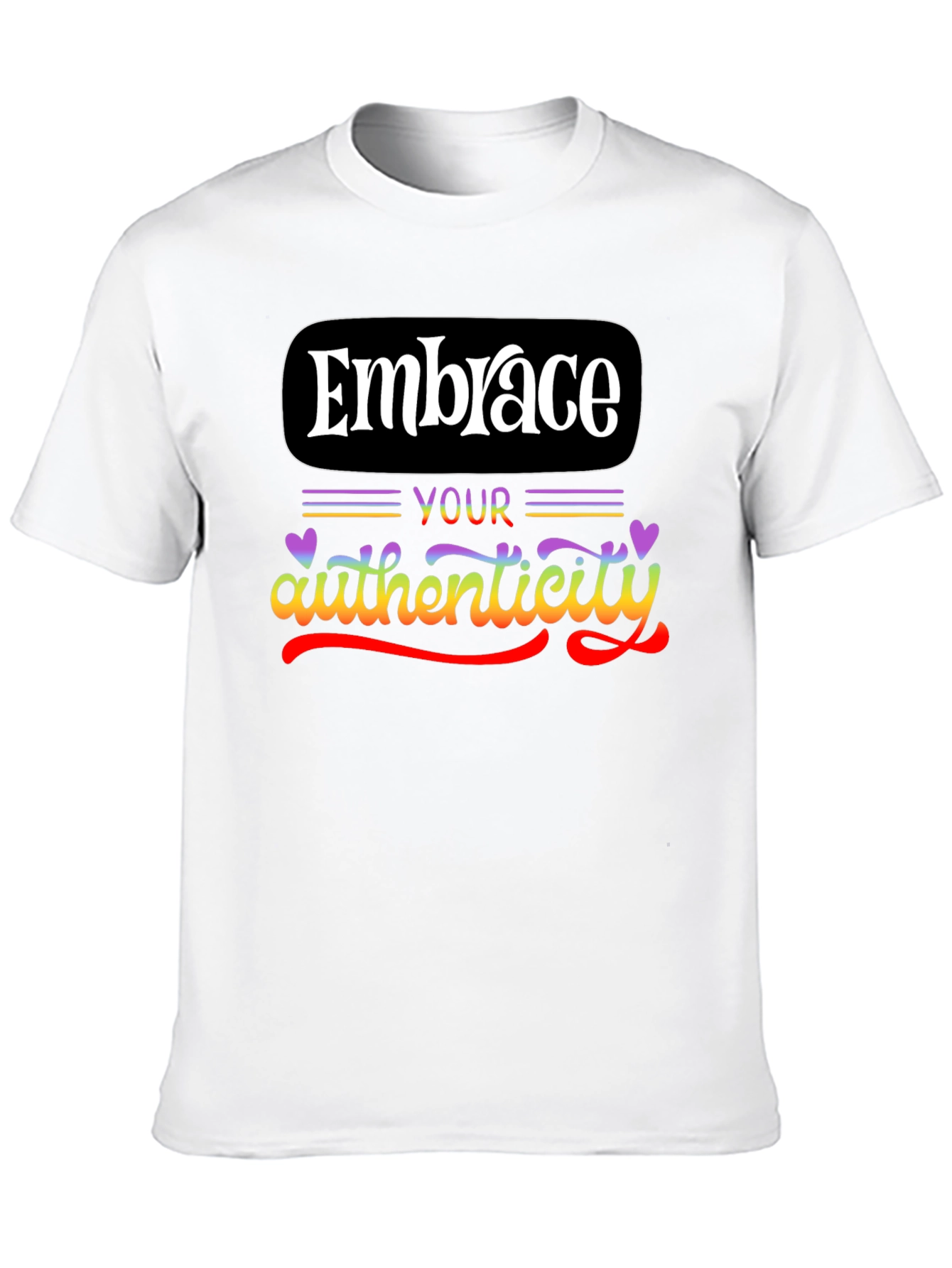 Embrace Your Authenticity Black Graphic Tee