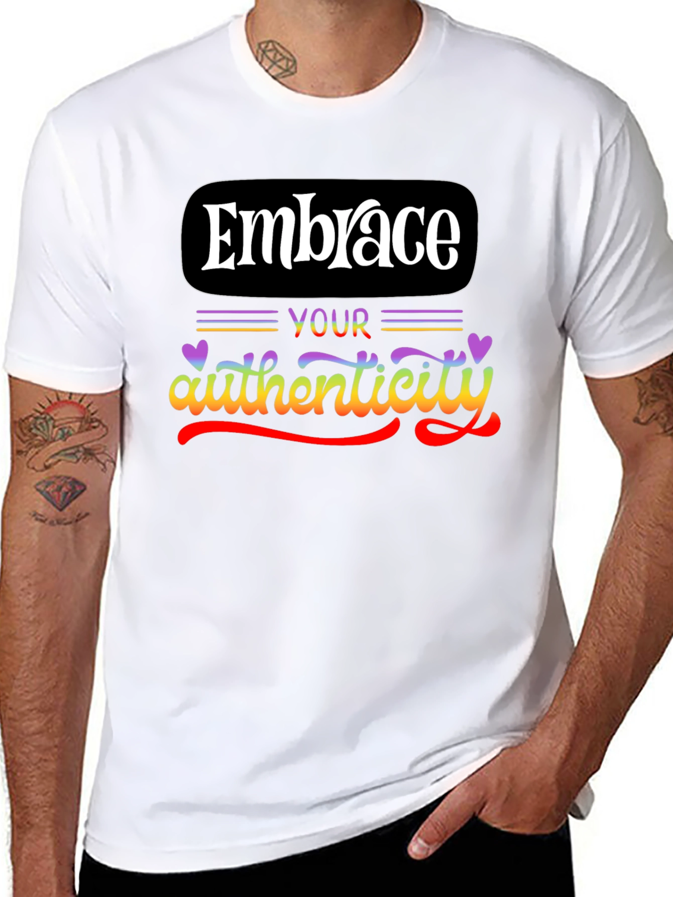 Embrace Your Authenticity Black Graphic Tee