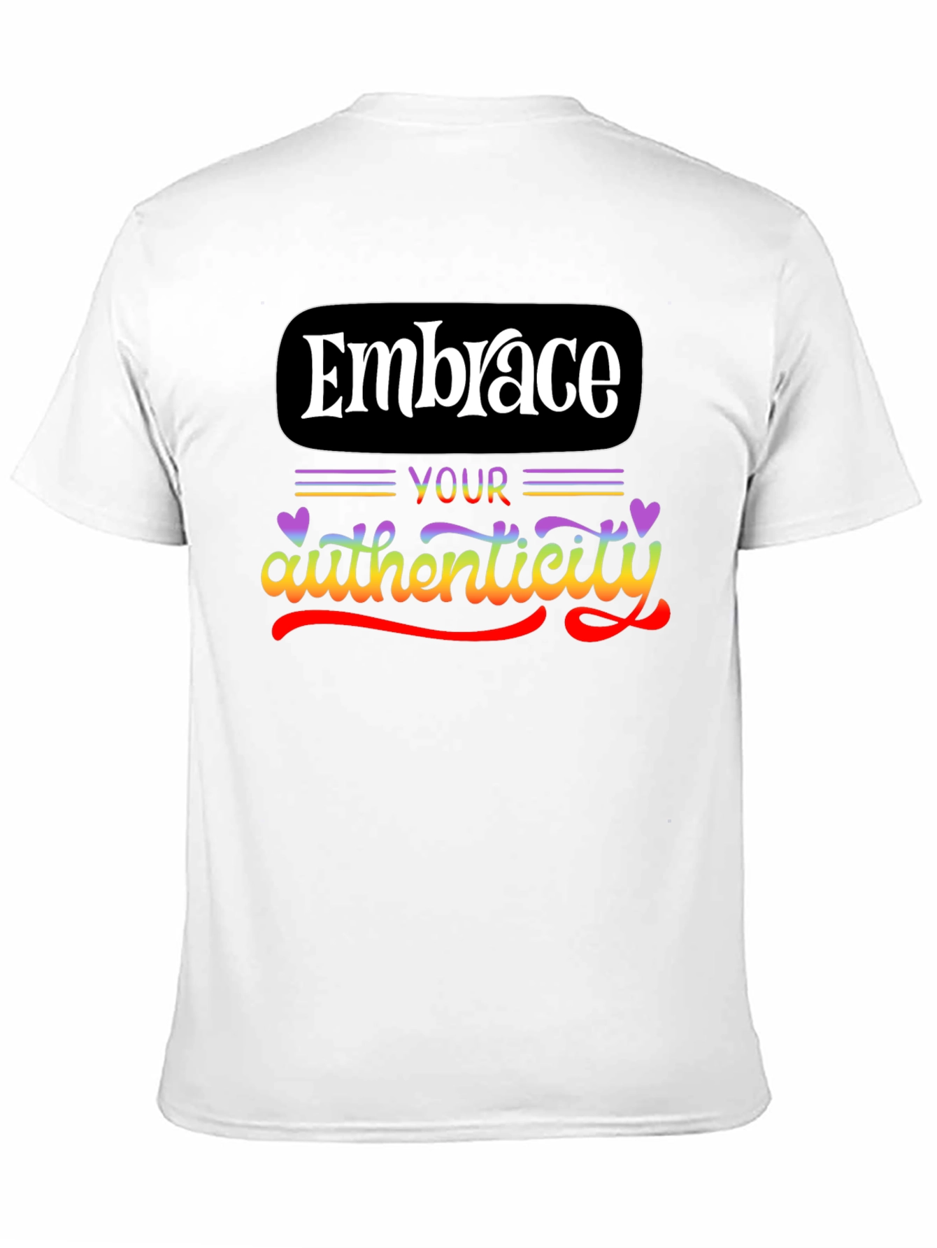 Embrace Your Authenticity Black Graphic Tee