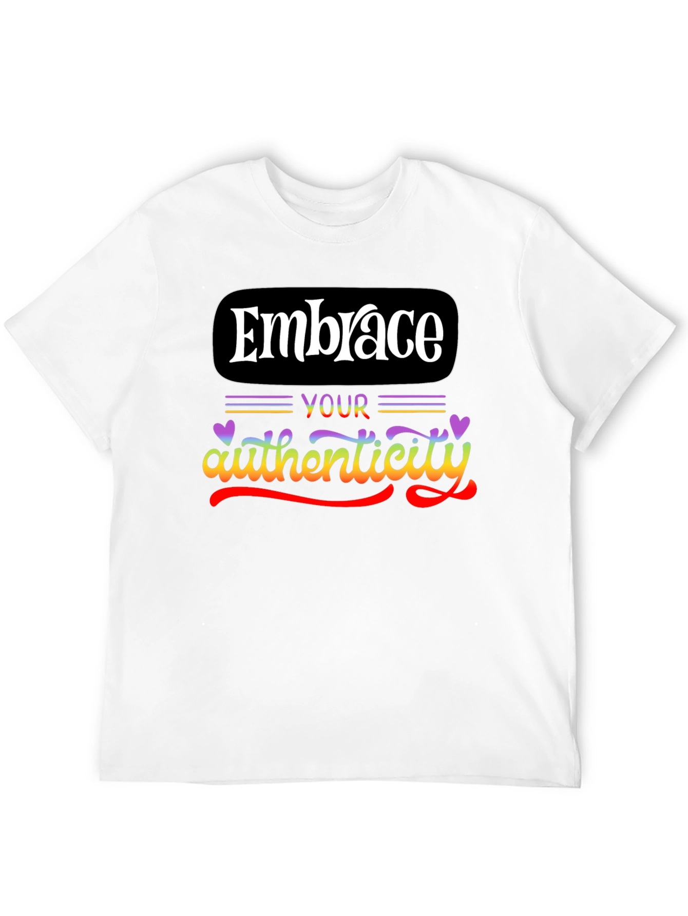 Embrace Your Authenticity Black Graphic Tee