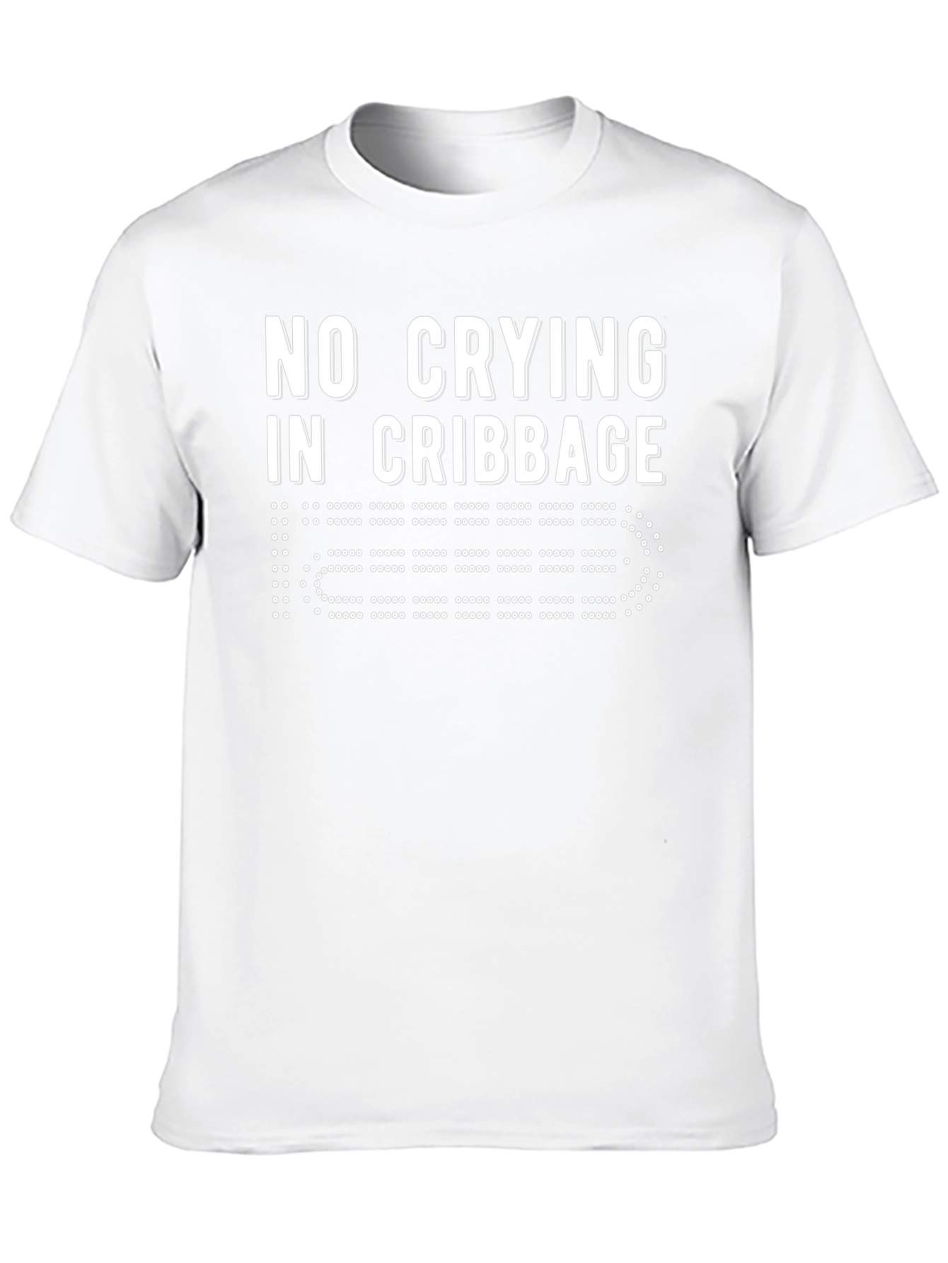No Crying in Cribbage Black T-Shirt