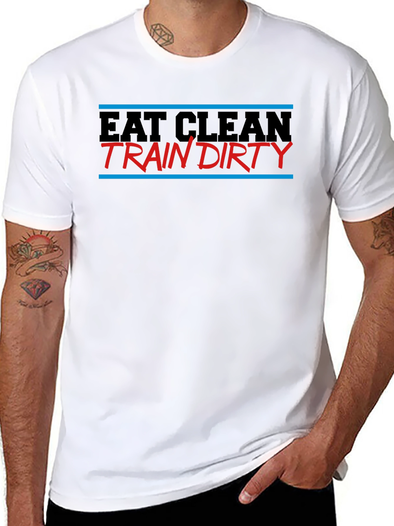Eat Clean Train Dirty Graphic T-Shirt